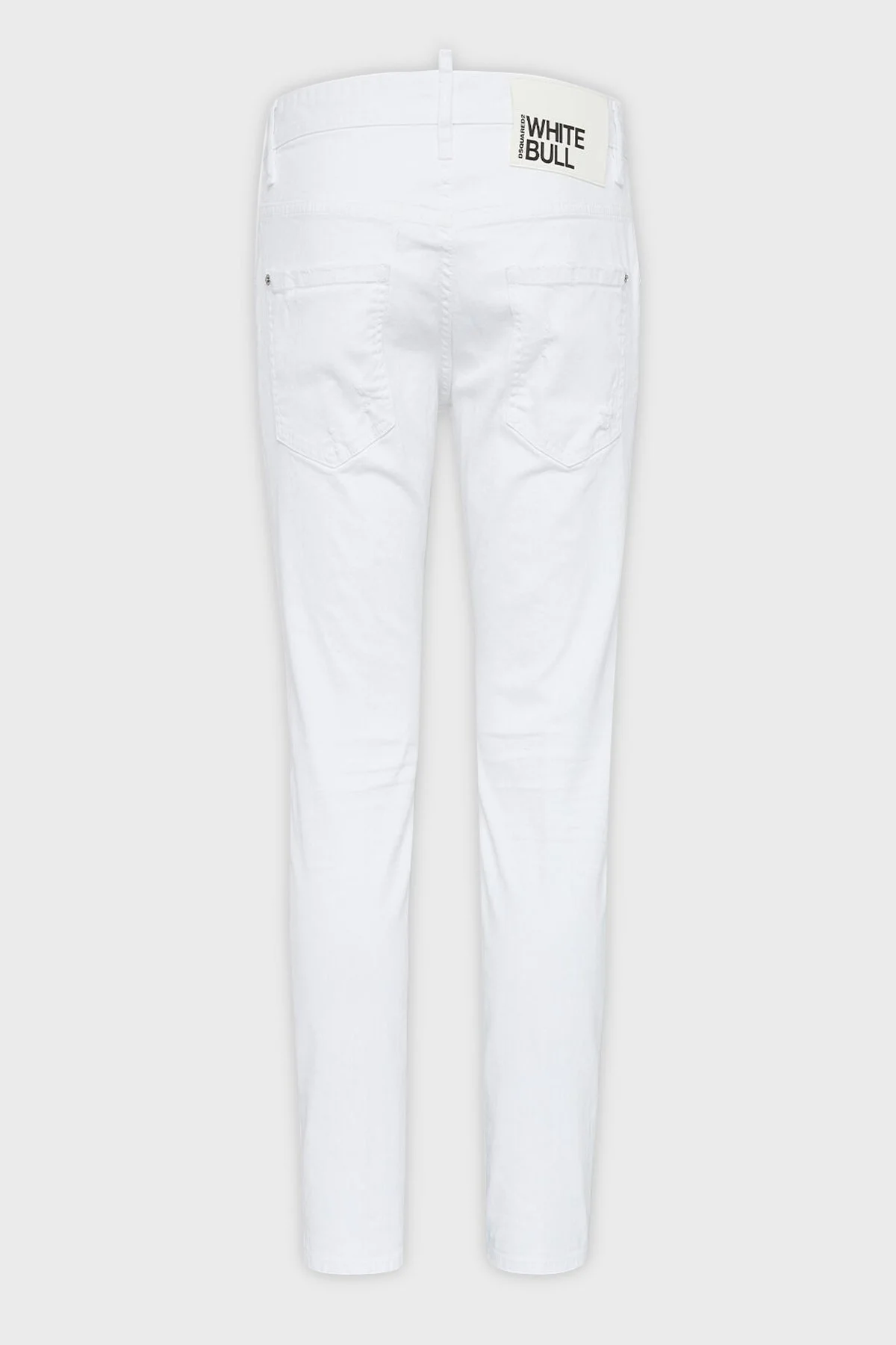Dsquared2 Logolu Streç Pamuklu Slim Fit Jeans Erkek Kot Pantolon S71LB1352 STN833 100 BEYAZ - 6