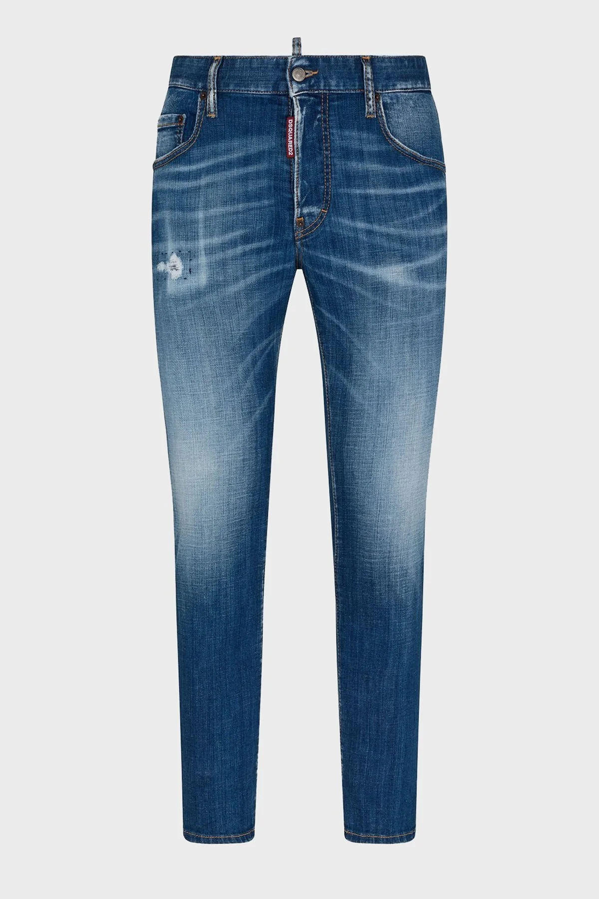 Dsquared2 Logolu Streç Pamuklu Slim Fit Jeans Erkek Kot Pantolon S71LB1384 S30342 470 LACİVERT - 5