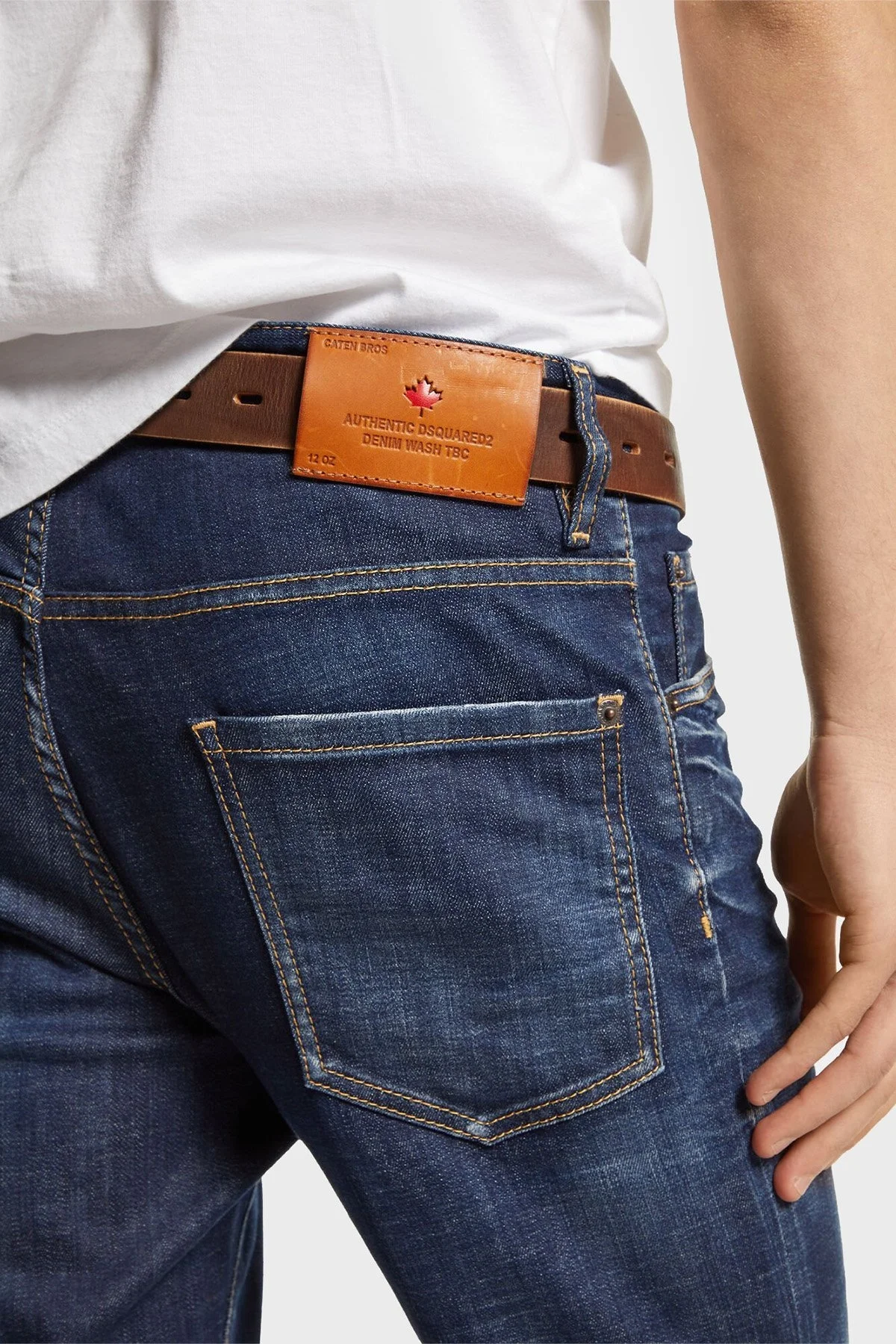 Dsquared2 Logolu Streç Pamuklu Slim Fit Jeans Erkek Kot Pantolon S74LB1315 S30342 470 LACİVERT - 4