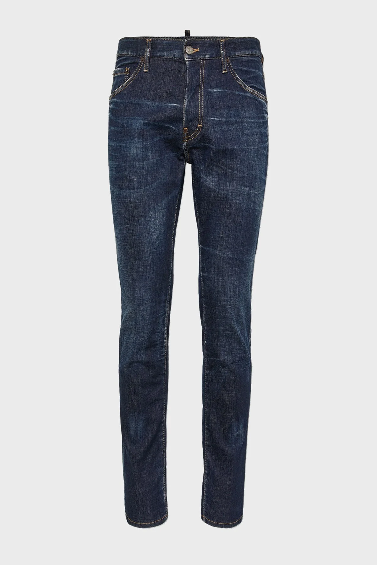 Dsquared2 Logolu Streç Pamuklu Slim Fit Jeans Erkek Kot Pantolon S74LB1315 S30342 470 LACİVERT - 5