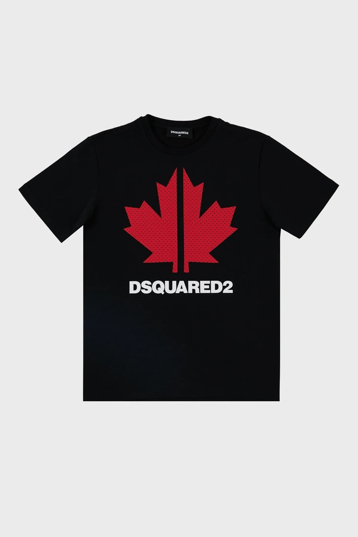 Dsquared2 Pamuklu Bisiklet Yaka Çocuk DQ0028 D004G T Shirt DQ0028-D004G BLACK SİYAH-KIRMIZI - 4