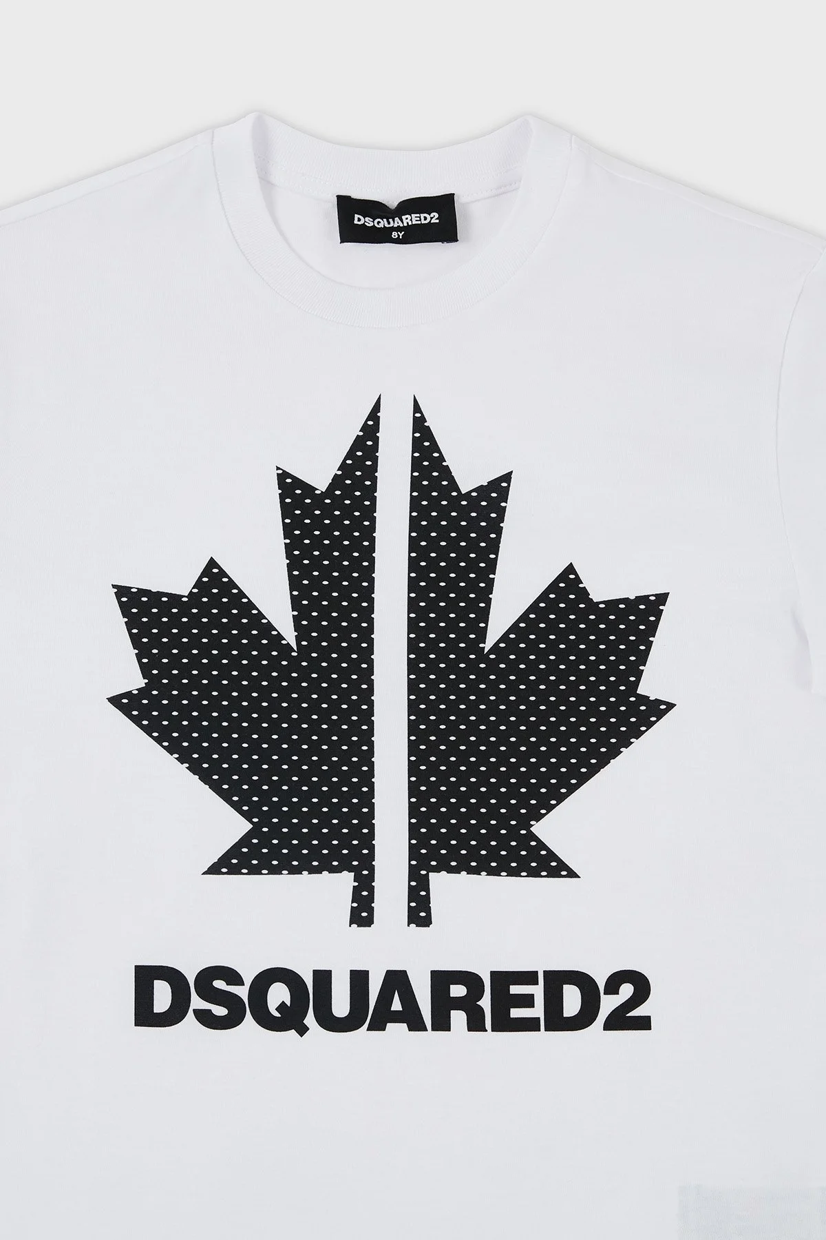 Dsquared2 Pamuklu Bisiklet Yaka Çocuk DQ0028 D004G T Shirt DQ0028-D004G W-RED BEYAZ-SİYAH - 6