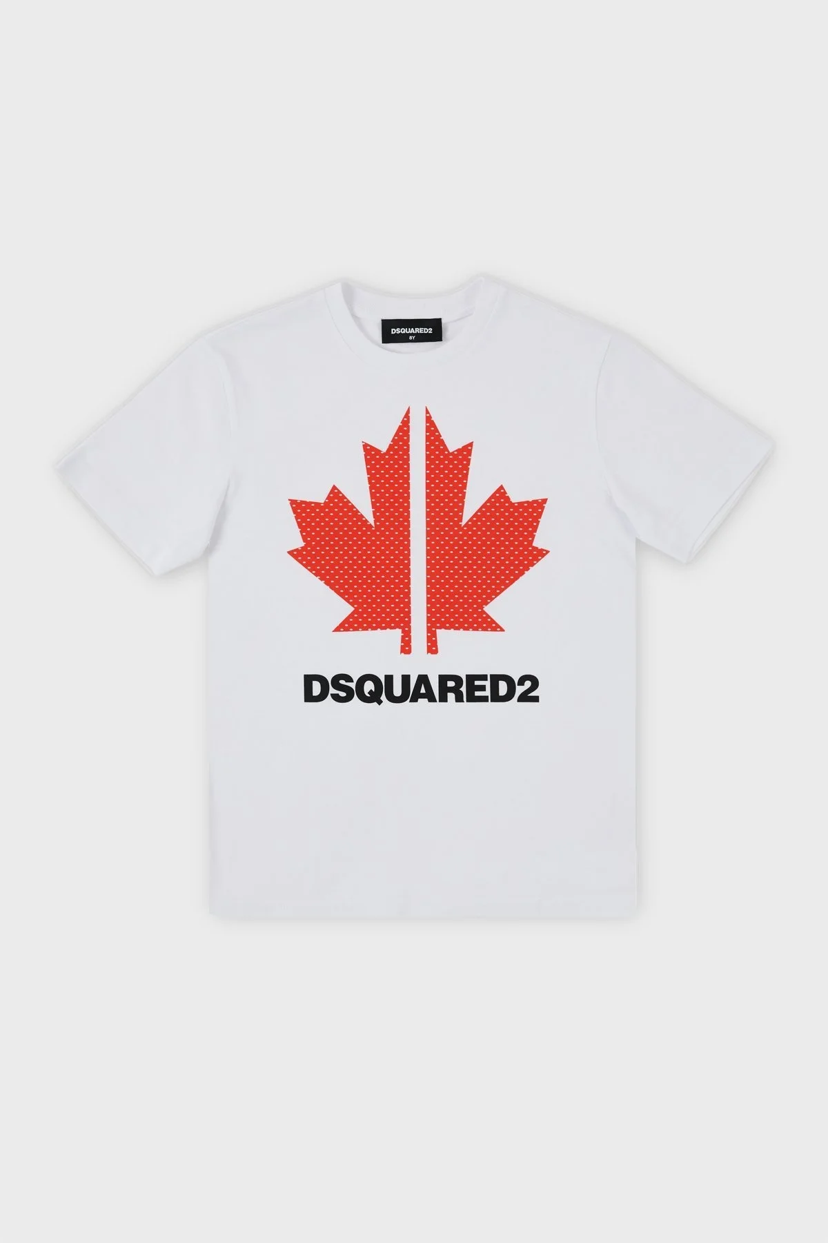 Dsquared2 Pamuklu Bisiklet Yaka Çocuk DQ0028 D004G T Shirt DQ0028-D004G WHITE BEYAZ-KIRMIZI - 4