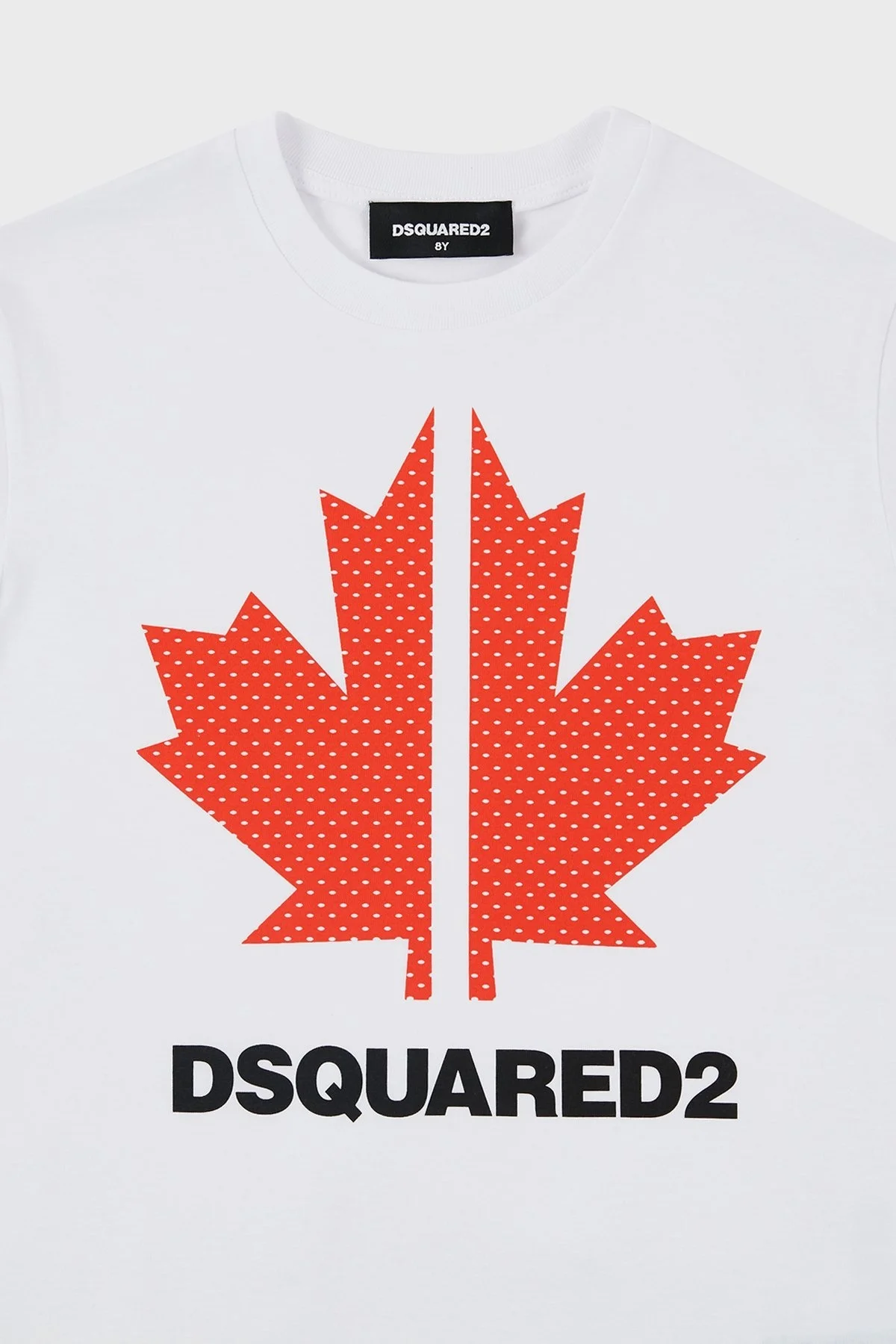 Dsquared2 Pamuklu Bisiklet Yaka Çocuk DQ0028 D004G T Shirt DQ0028-D004G WHITE BEYAZ-KIRMIZI - 6