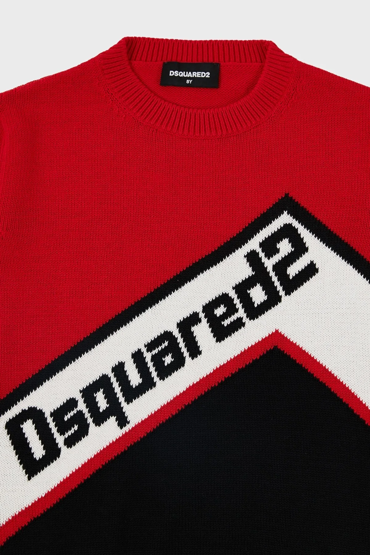 Dsquared2 Pamuklu Bisiklet Yaka Çocuk DQ0084 D005X Kazak DQ0084-D005X RED KIRMIZI - 3