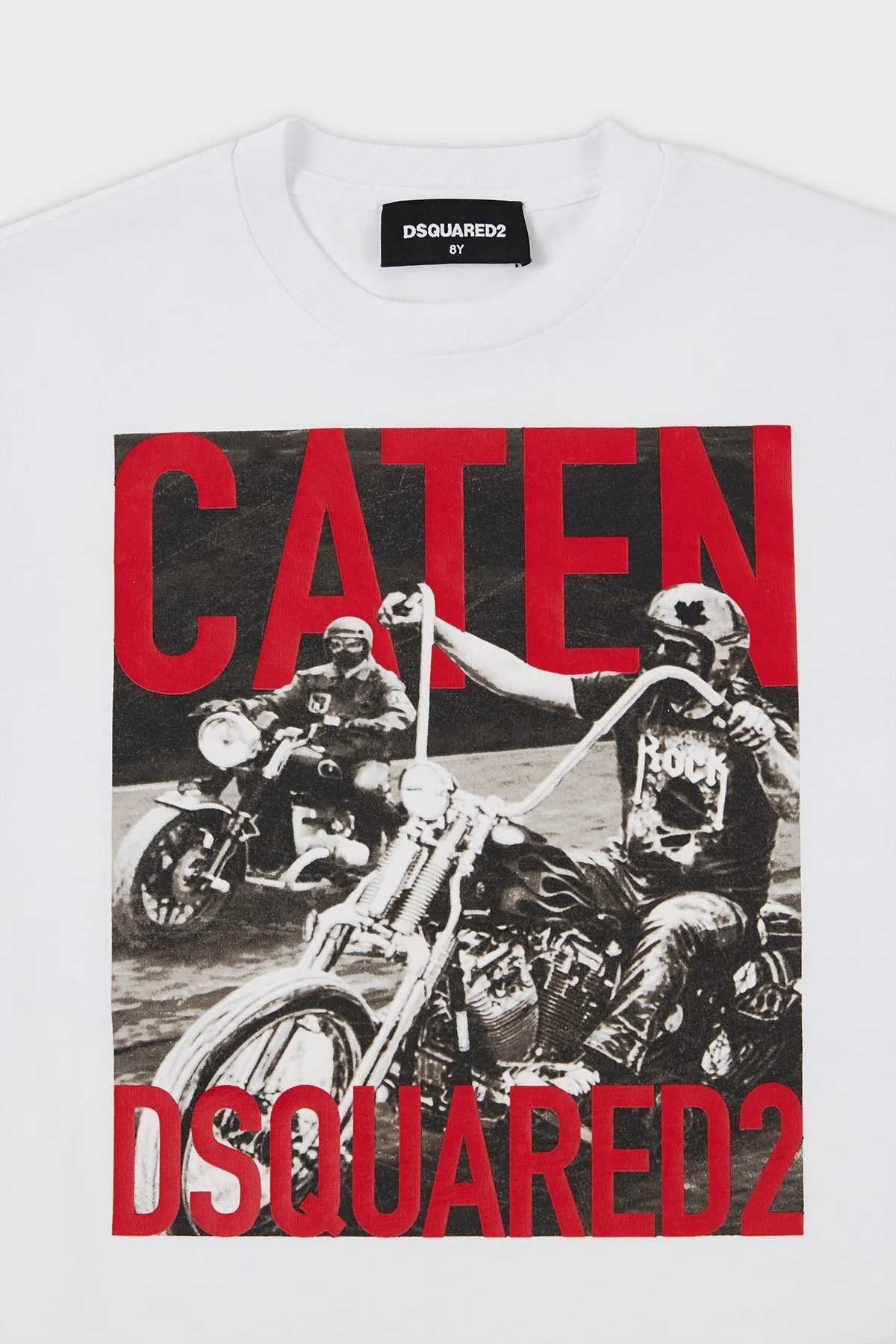 Dsquared2 Pamuklu Bisiklet Yaka Çocuk DQ0158 D00MQ T Shirt DQ0158-D00MQ WHITE BEYAZ - 6