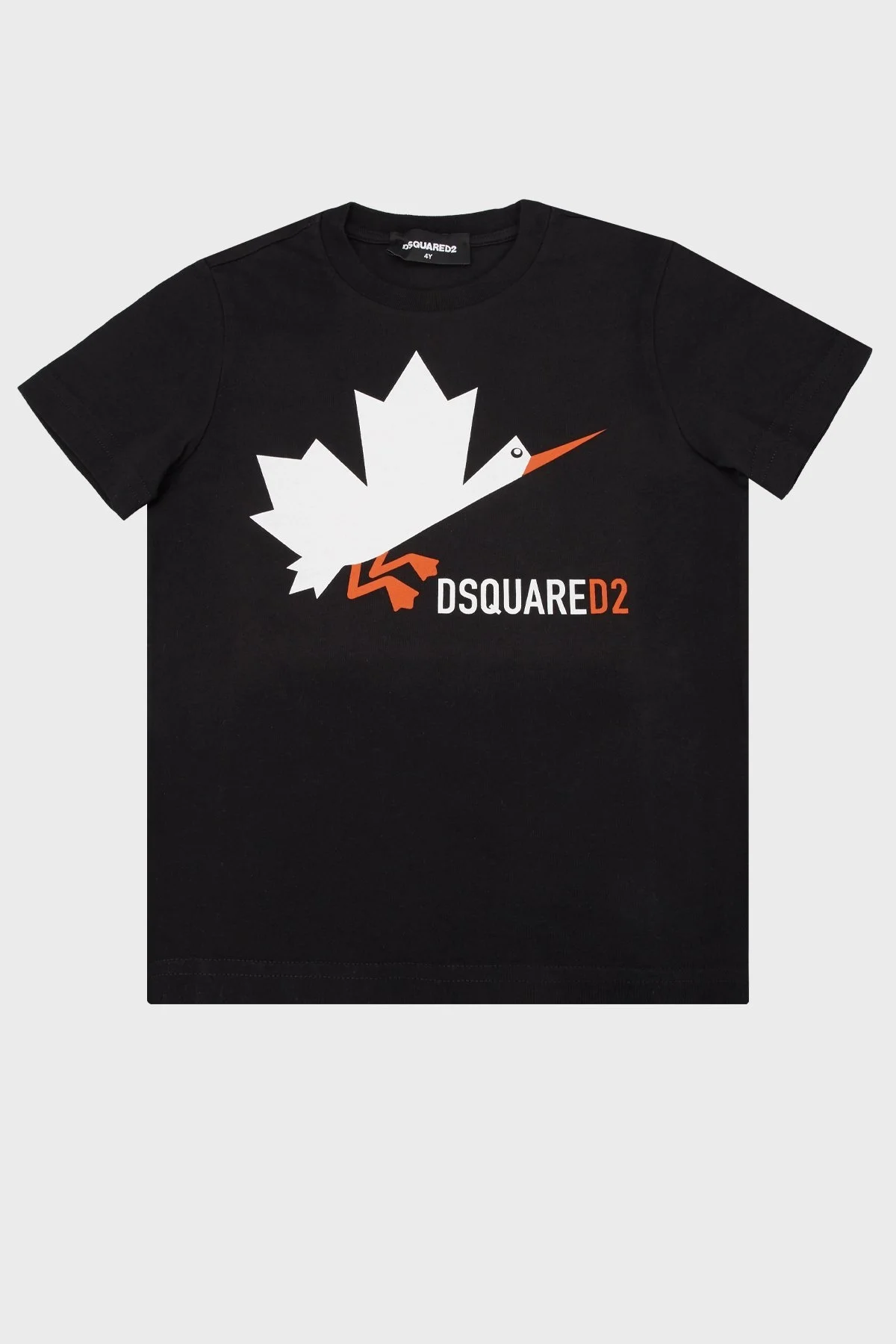 Dsquared2 Pamuklu Bisiklet Yaka Çocuk DQ0163 D002F T Shirt DQ0163-D002F BLACK SİYAH - 4