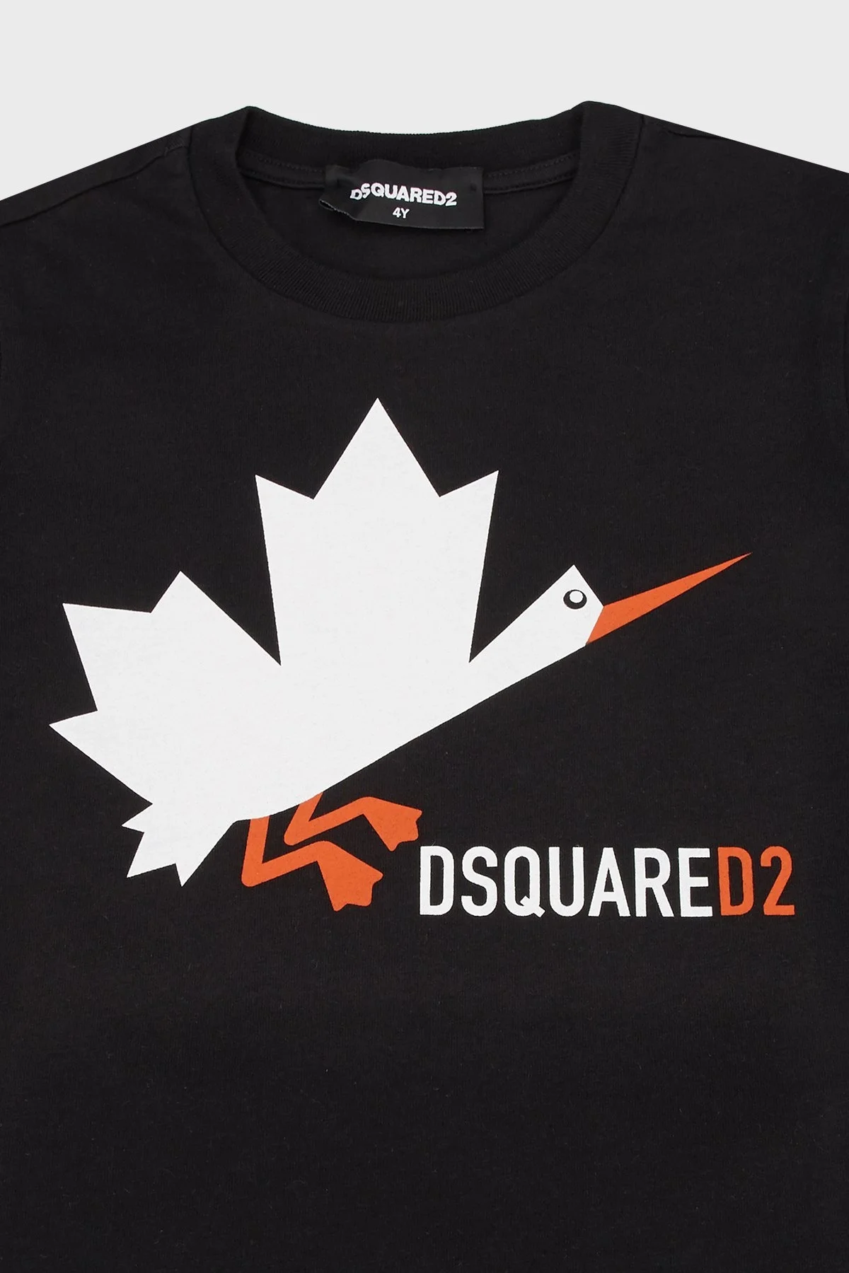 Dsquared2 Pamuklu Bisiklet Yaka Çocuk DQ0163 D002F T Shirt DQ0163-D002F BLACK SİYAH - 5