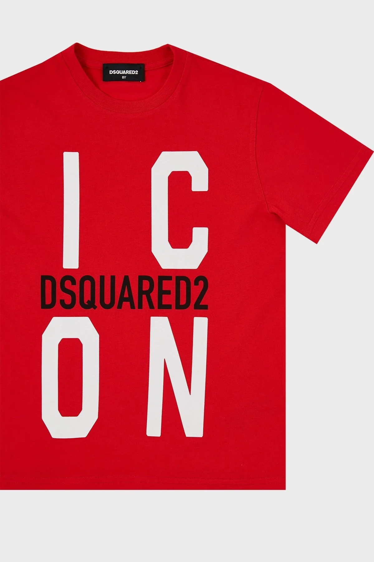 Dsquared2 Pamuklu Bisiklet Yaka Çocuk DQ0243 D002F T Shirt DQ0243-D002F RED KIRMIZI - 3