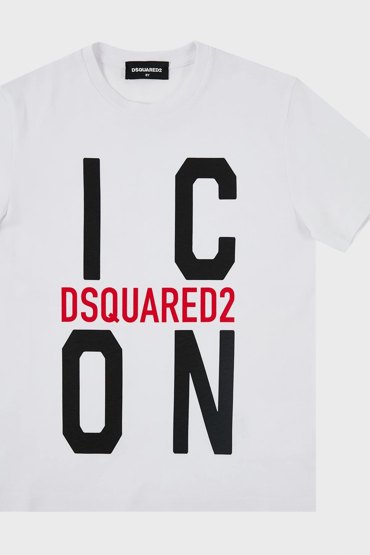 Dsquared2 Pamuklu Bisiklet Yaka Çocuk DQ0243 D002F T Shirt DQ0243-D002F WHITE BEYAZ - 6