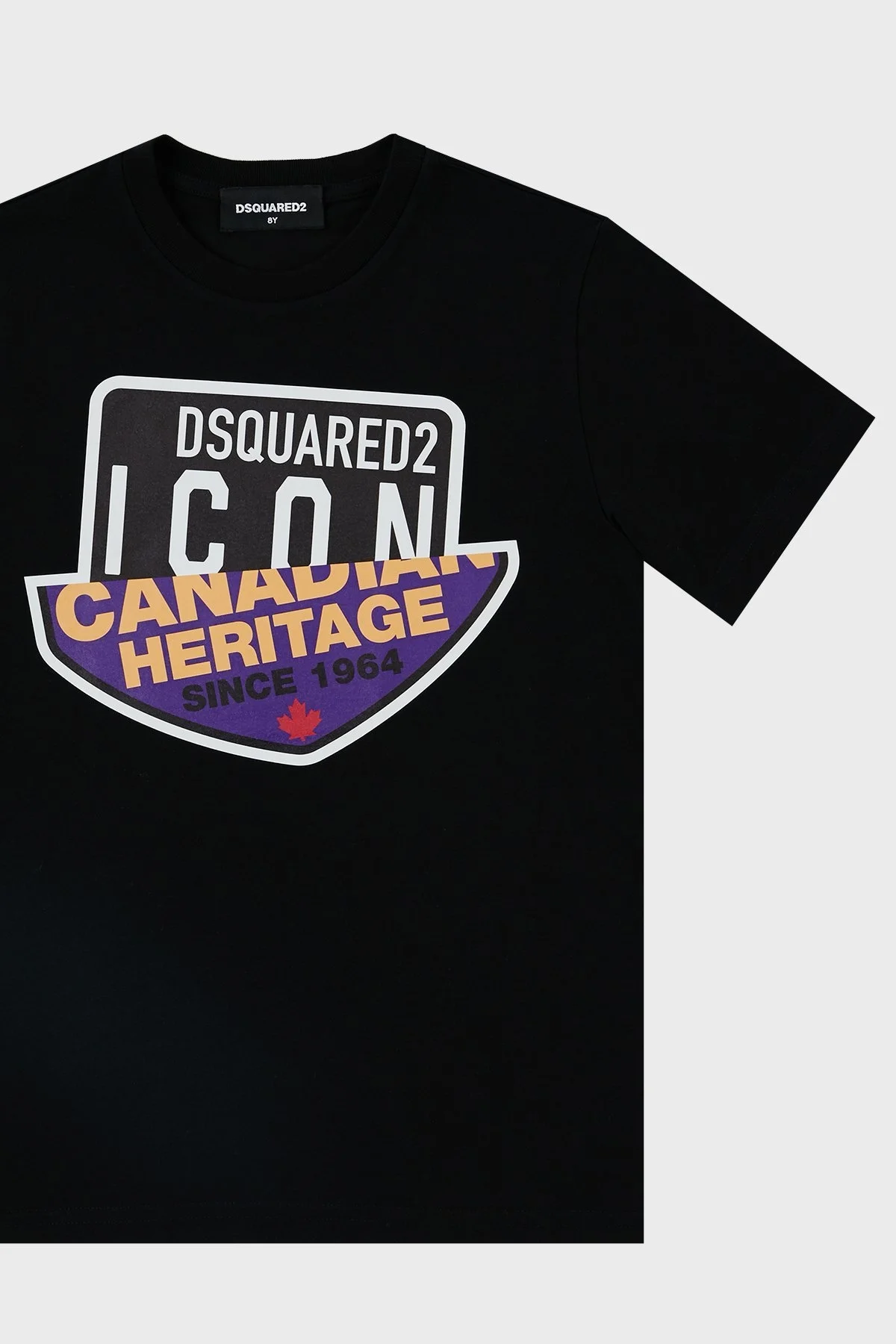 Dsquared2 Pamuklu Bisiklet Yaka Çocuk DQ0244 D002F T Shirt DQ0244-D002F BLACK SİYAH - 3