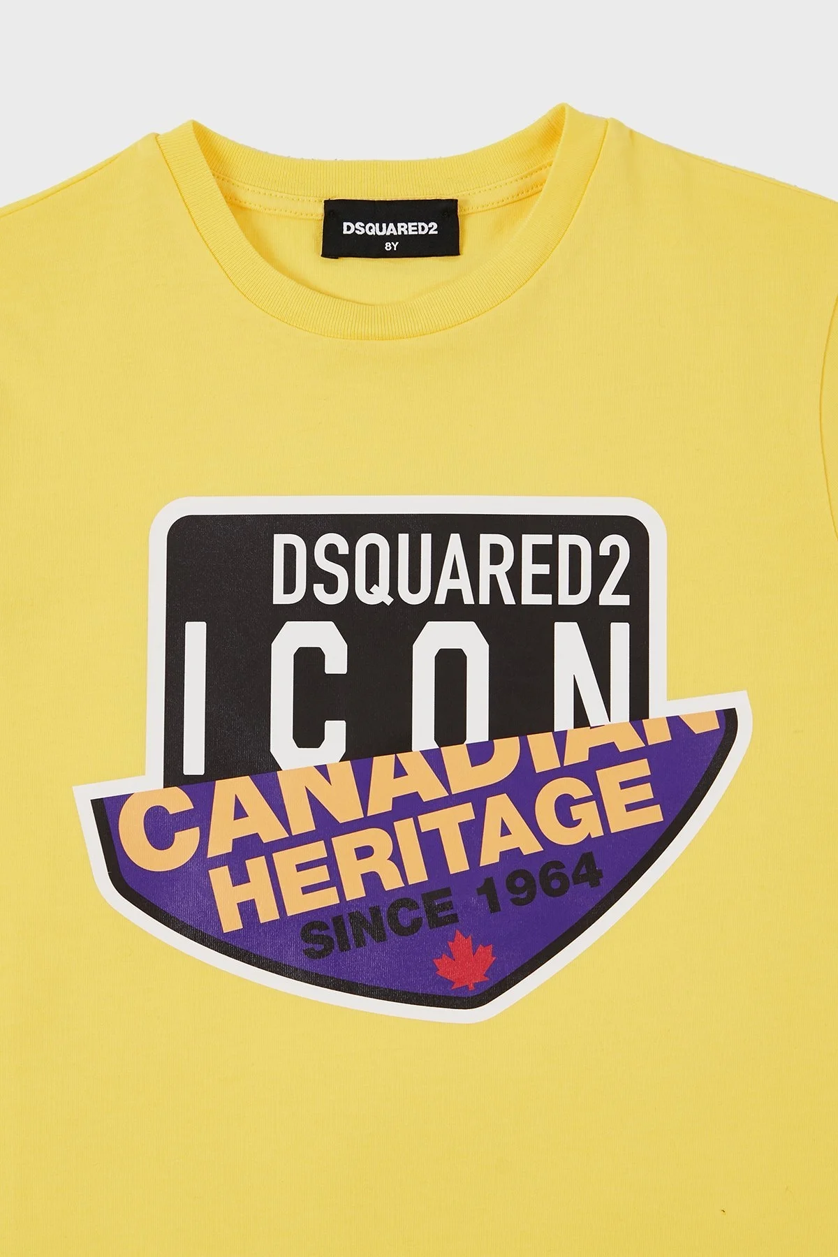 Dsquared2 Pamuklu Bisiklet Yaka Çocuk DQ0244 D002F T Shirt DQ0244-D002F YELLOW SARI - 6