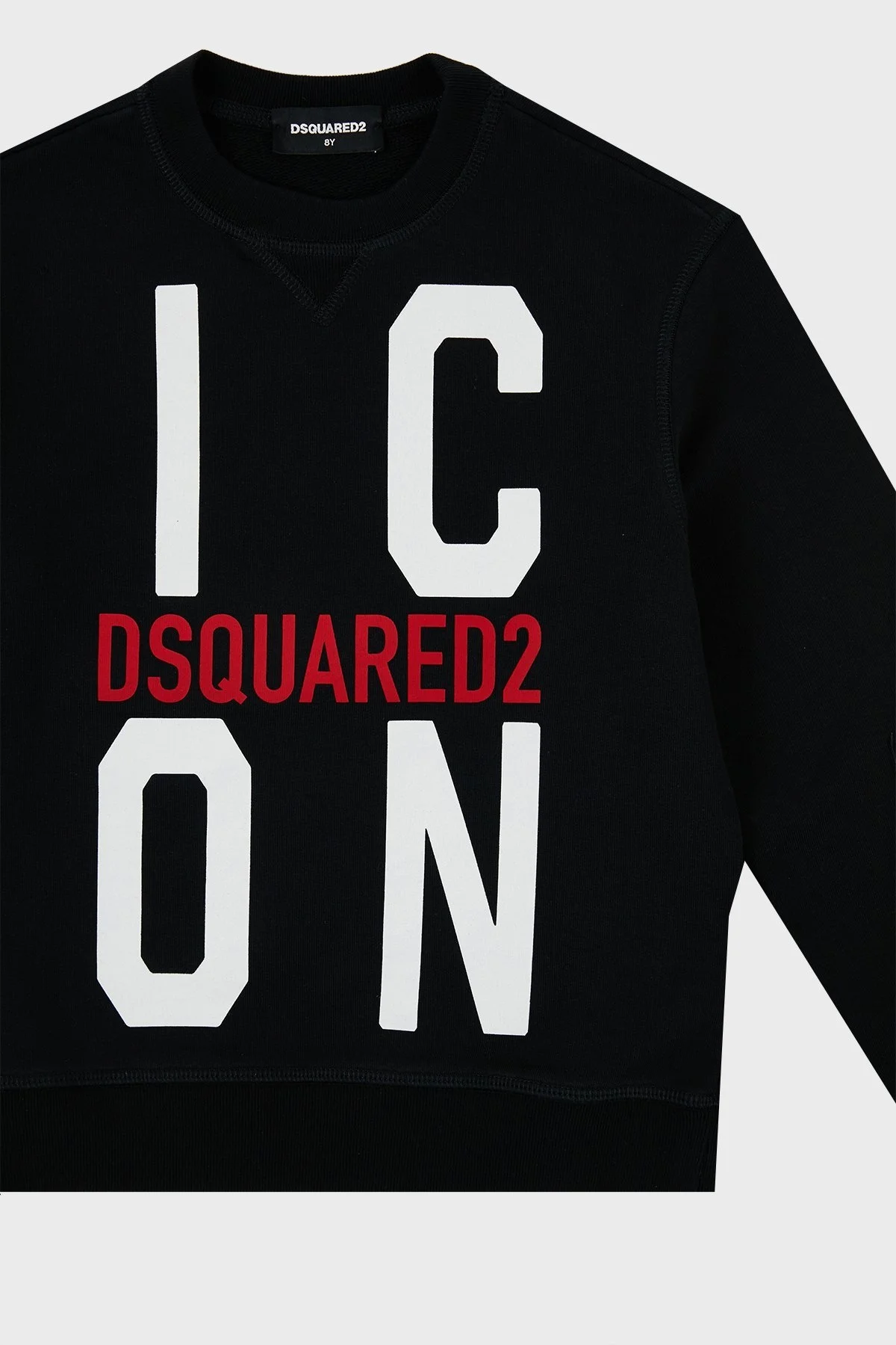 Dsquared2 Pamuklu Bisiklet Yaka Çocuk DQ0245 D002Y Sweat DQ0245-D002Y BLACK SİYAH - 3