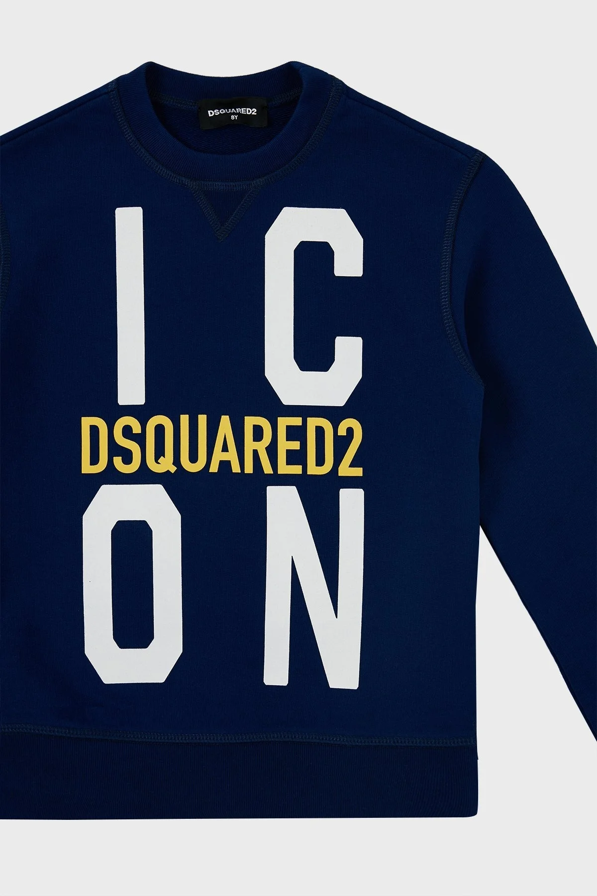 Dsquared2 Pamuklu Bisiklet Yaka Çocuk DQ0245 D002Y Sweat DQ0245-D002Y BLUE SAKS - 3
