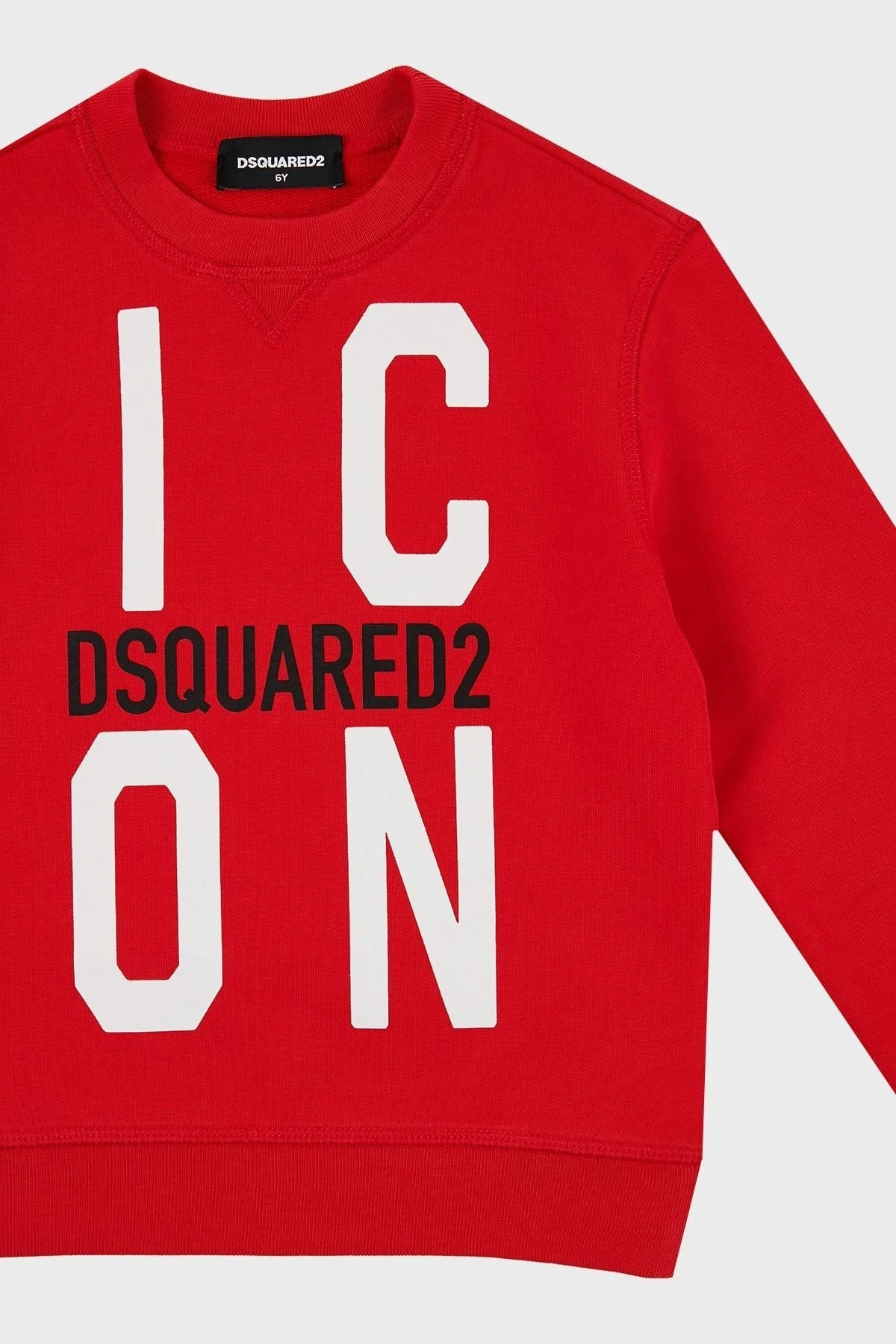 Dsquared2 Pamuklu Bisiklet Yaka Çocuk DQ0245 D002Y Sweat DQ0245-D002Y RED KIRMIZI - 3