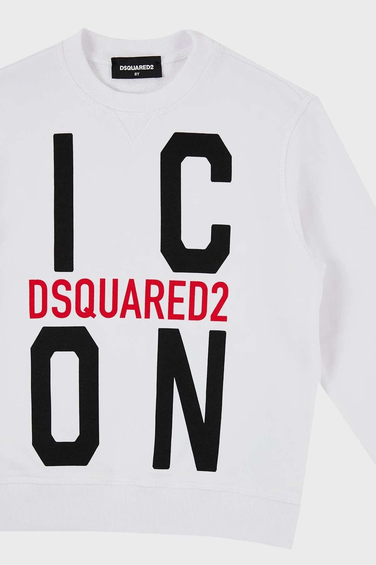 Dsquared2 Pamuklu Bisiklet Yaka Çocuk DQ0245 D002Y Sweat DQ0245-D002Y WHITE BEYAZ - 3