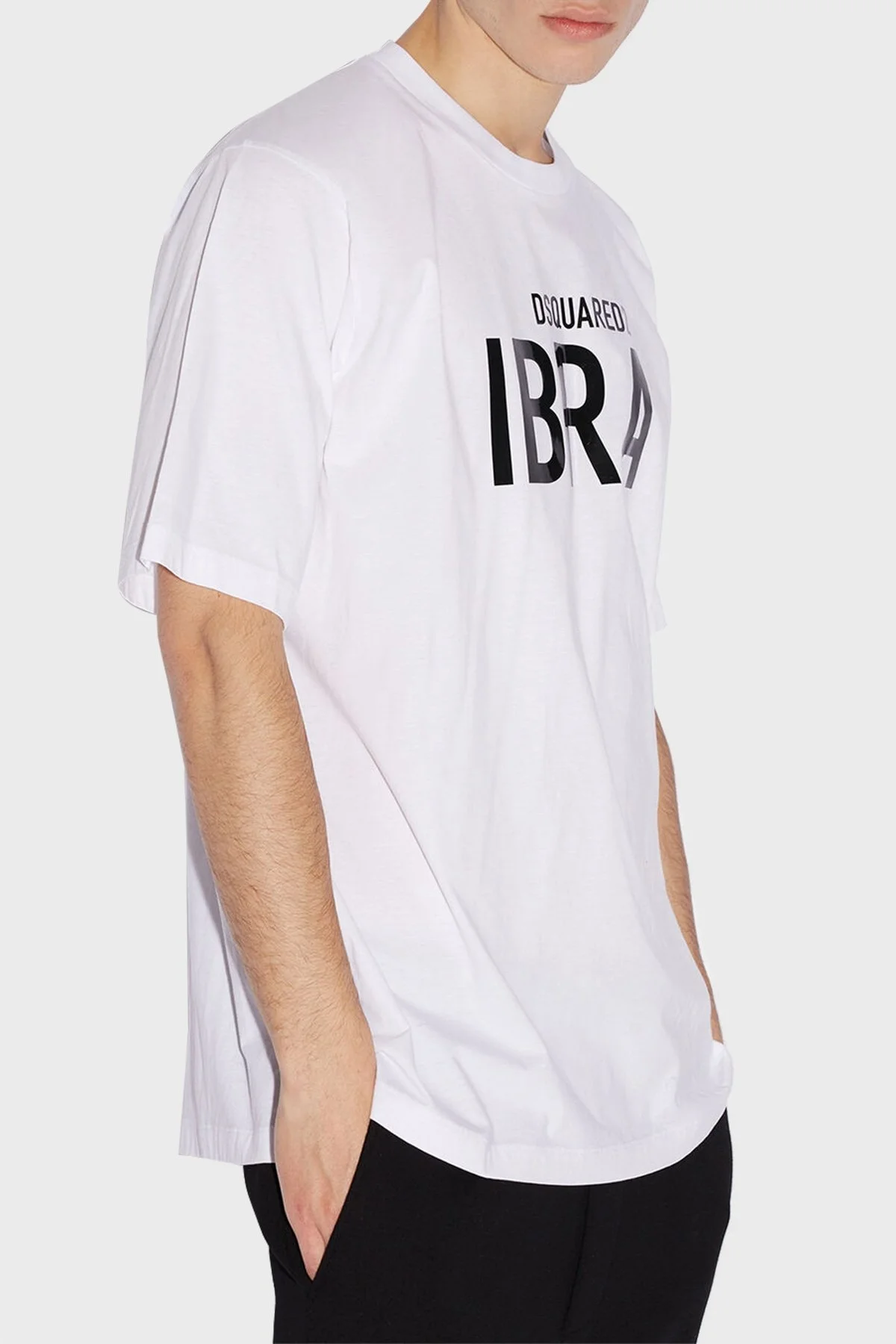 Dsquared2 Pamuklu Loose Fit Bisiklet Yaka Erkek T Shirt S78GD0067 S23009 100 BEYAZ - 1