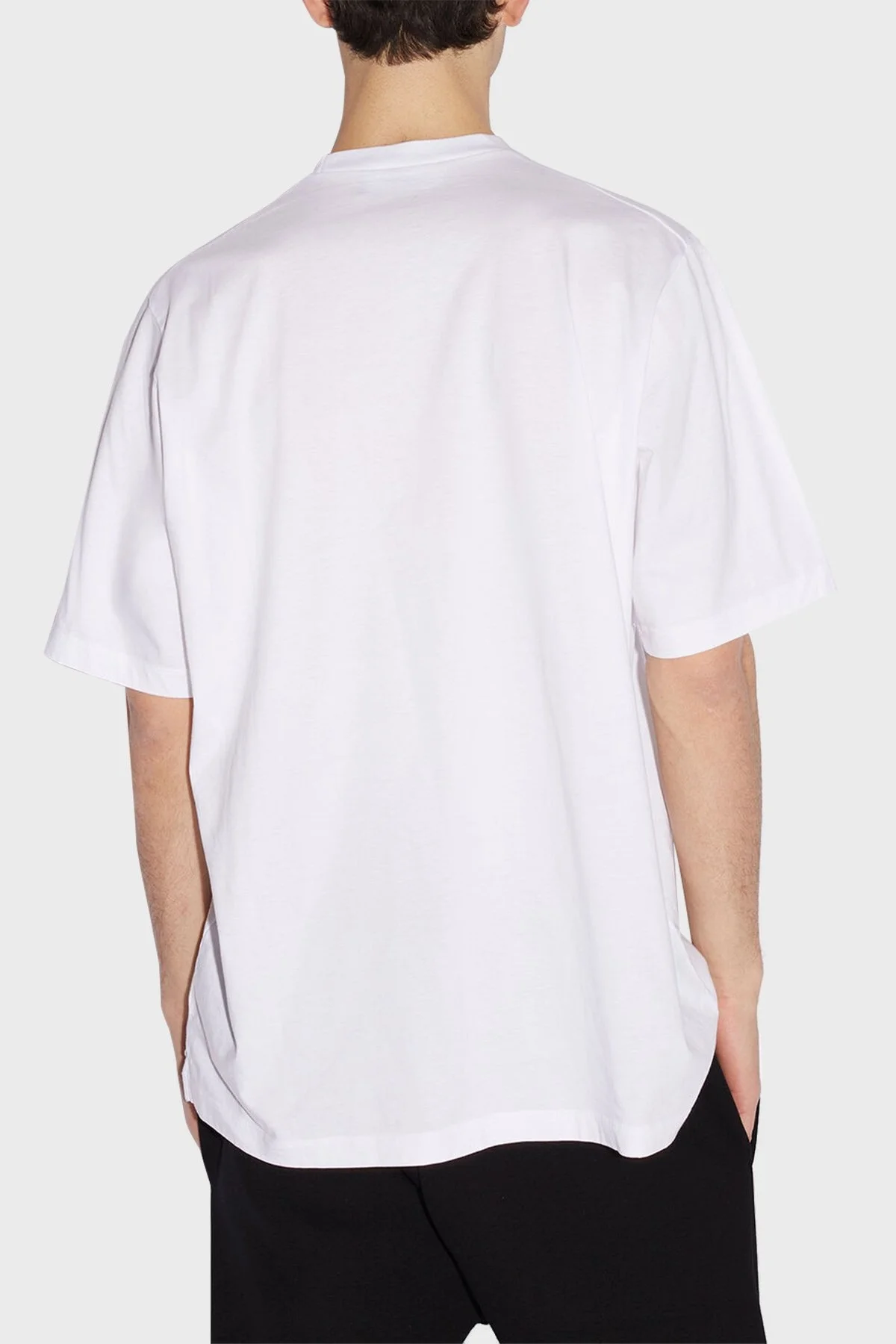 Dsquared2 Pamuklu Loose Fit Bisiklet Yaka Erkek T Shirt S78GD0067 S23009 100 BEYAZ - 2