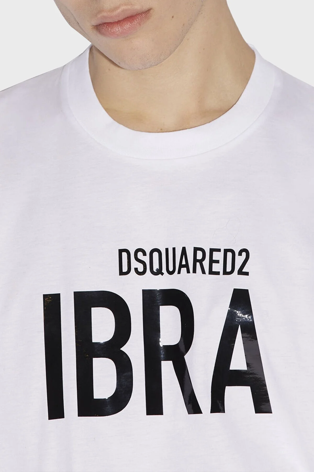 Dsquared2 Pamuklu Loose Fit Bisiklet Yaka Erkek T Shirt S78GD0067 S23009 100 BEYAZ - 4