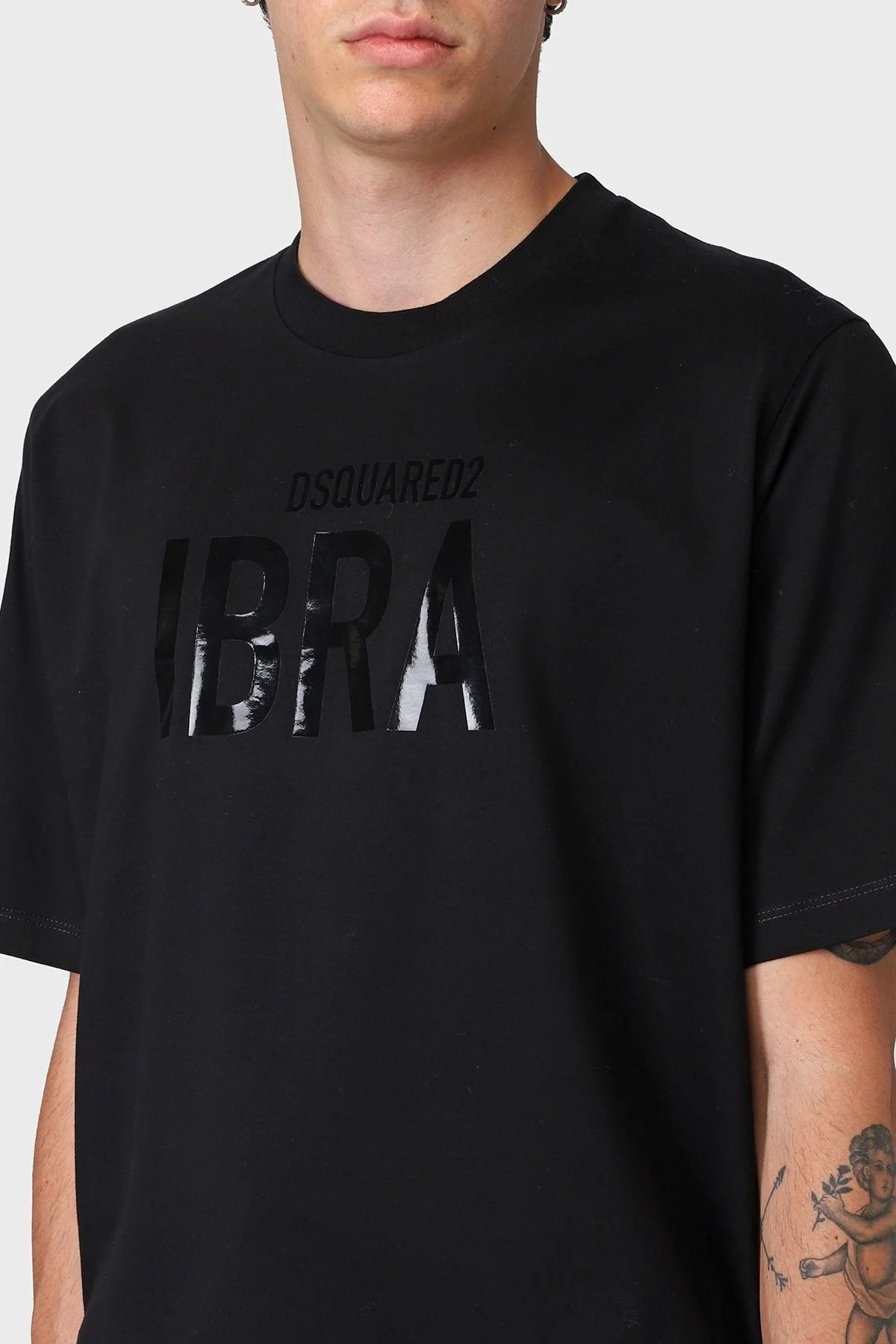 Dsquared2 Pamuklu Loose Fit Bisiklet Yaka Erkek T Shirt S78GD0067 S23009 900 SİYAH - 3