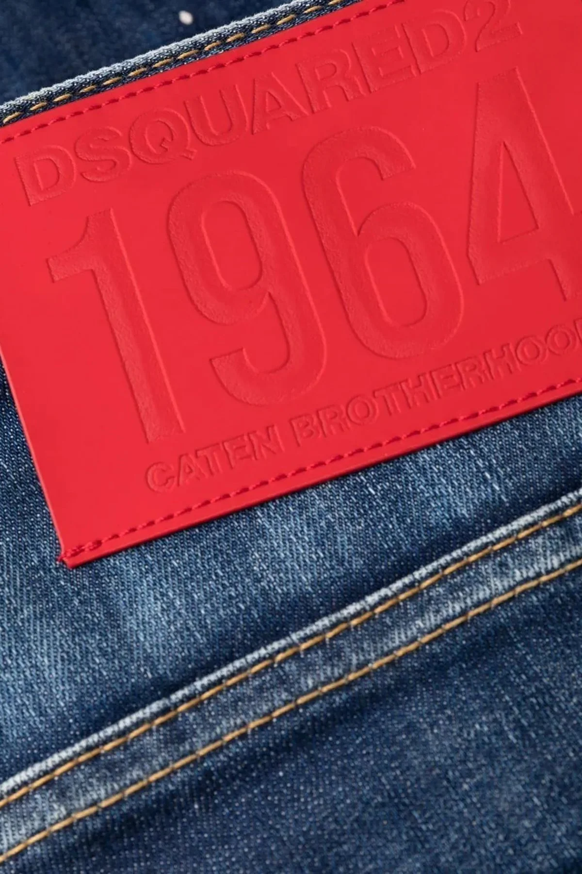 Dsquared2 Pamuklu Normal Bel Dar Paça Slim Fit Skater Jeans Erkek Kot Pantolon S74LB1255 S30789 470 LACİVERT - 5