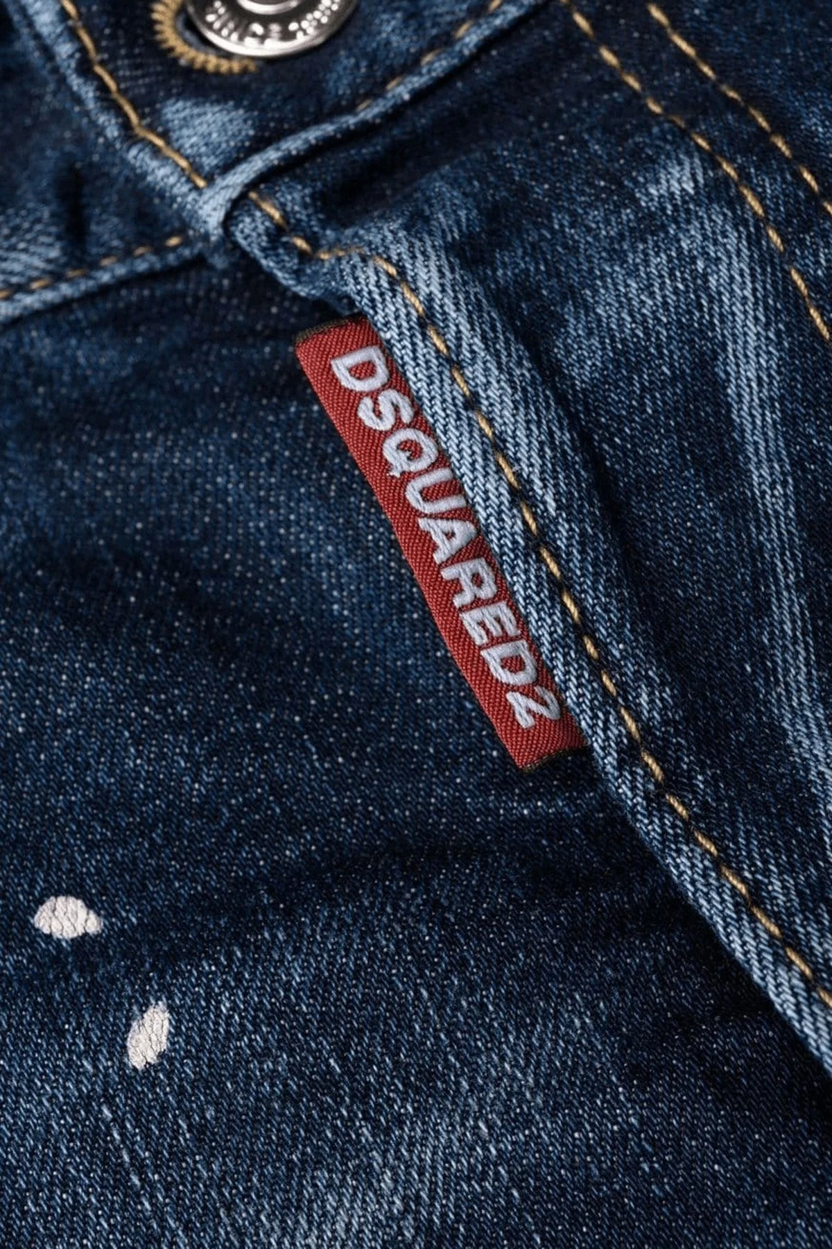 Dsquared2 Pamuklu Skater Jean Normal Bel Dar Paça Jeans Erkek Kot Pantolon S74LB1158 470 LACİVERT - 4