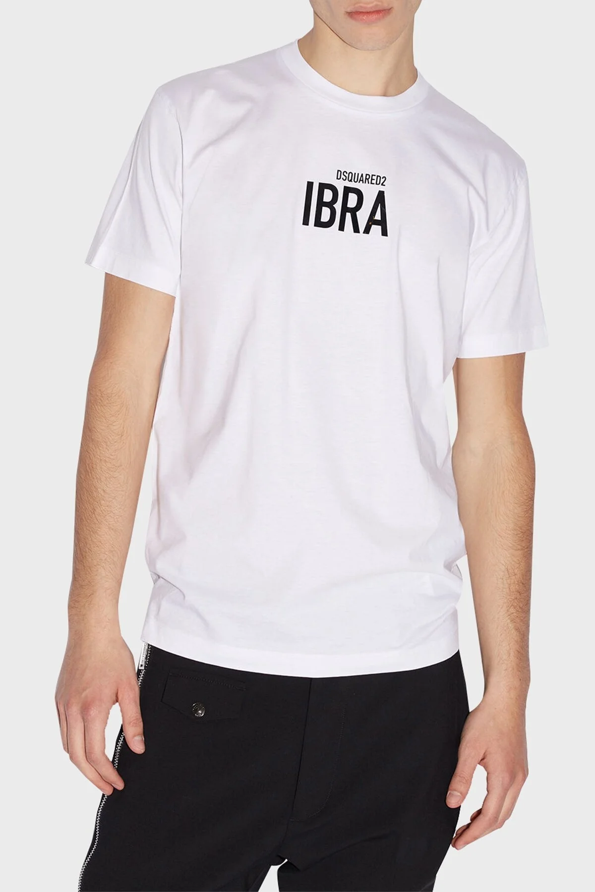 Dsquared2 Pamuklu Regular Fit Bisiklet Yaka Erkek T Shirt S78GD0059 S23009 100 BEYAZ - 1