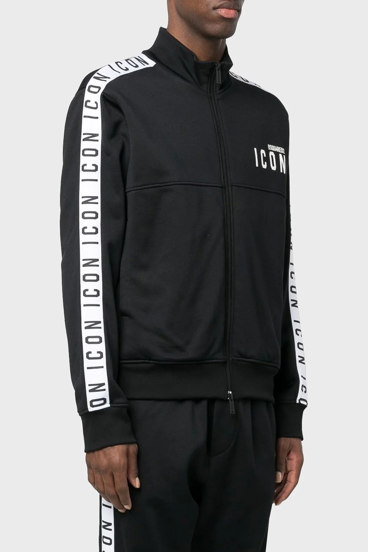 Dsquared2 Pamuklu Regular Fit Dik Yaka Erkek Sweat S79HG0013 S25497 900 SİYAH - 1