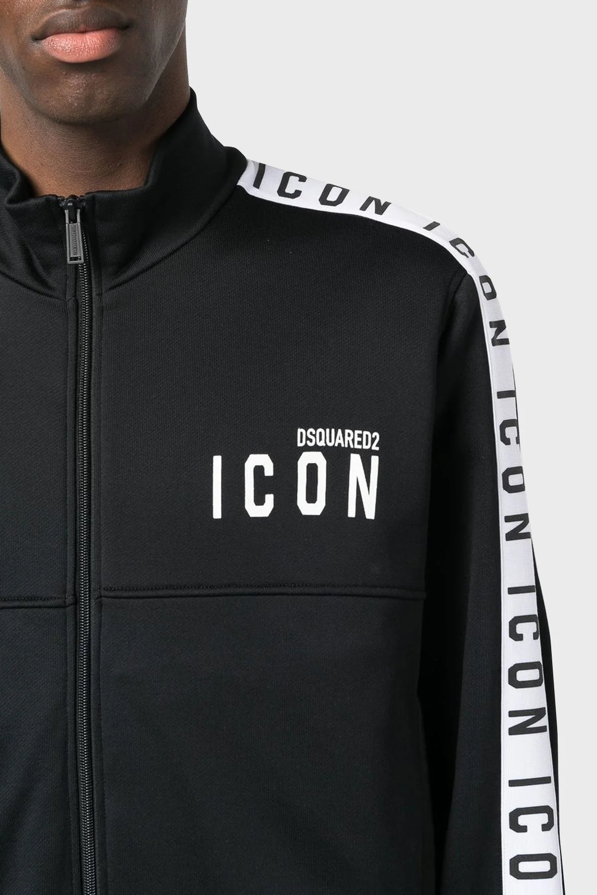 Dsquared2 Pamuklu Regular Fit Dik Yaka Erkek Sweat S79HG0013 S25497 900 SİYAH - 4