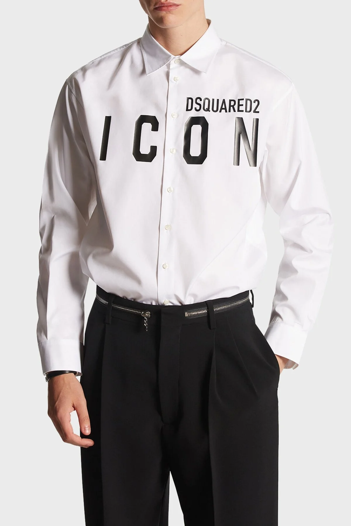 Dsquared2 Pamuklu Regular Fit Erkek Gömlek S79DL0026 S36275 100 BEYAZ - 7