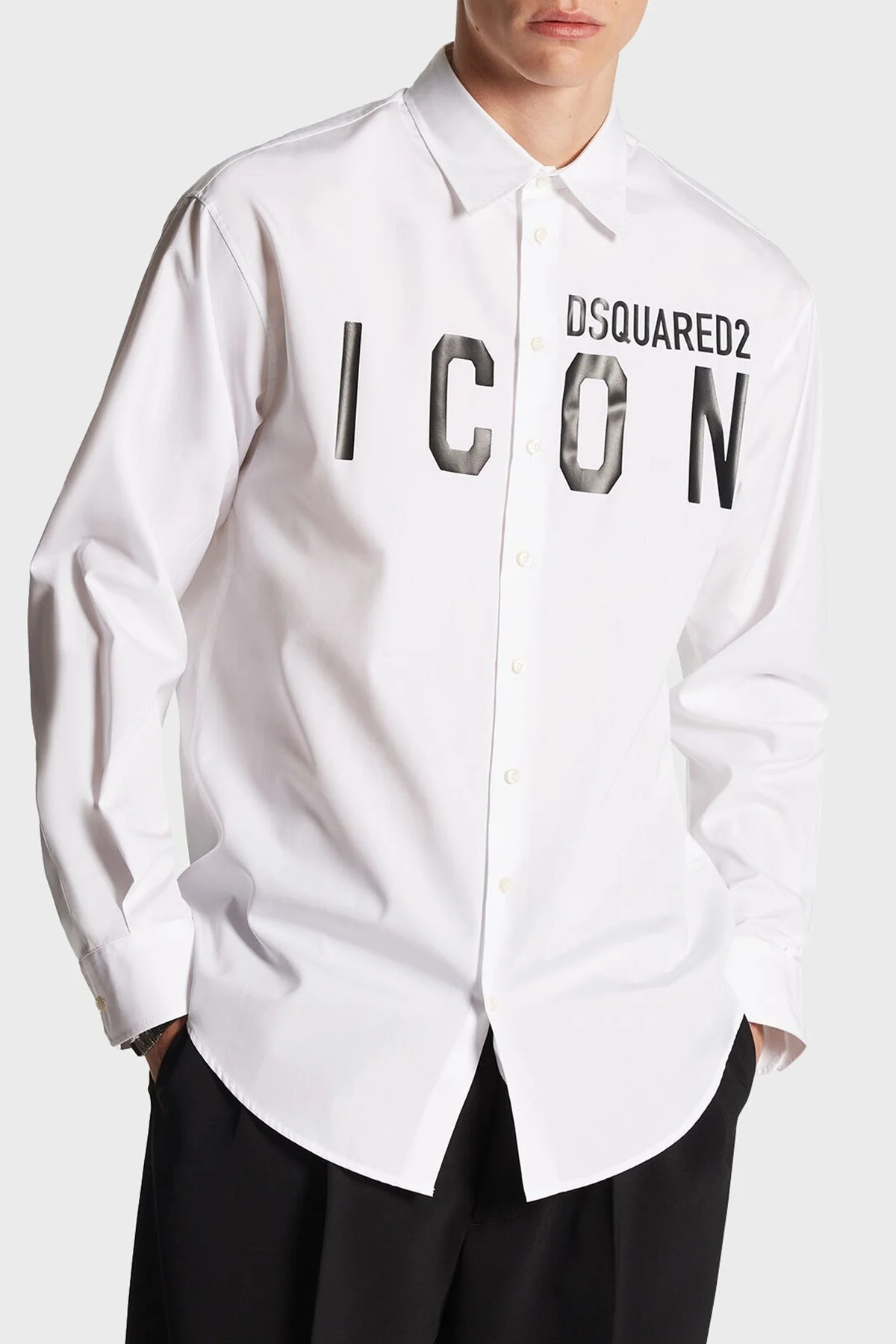 Dsquared2 Pamuklu Regular Fit Erkek Gömlek S79DL0026 S36275 100 BEYAZ - 8