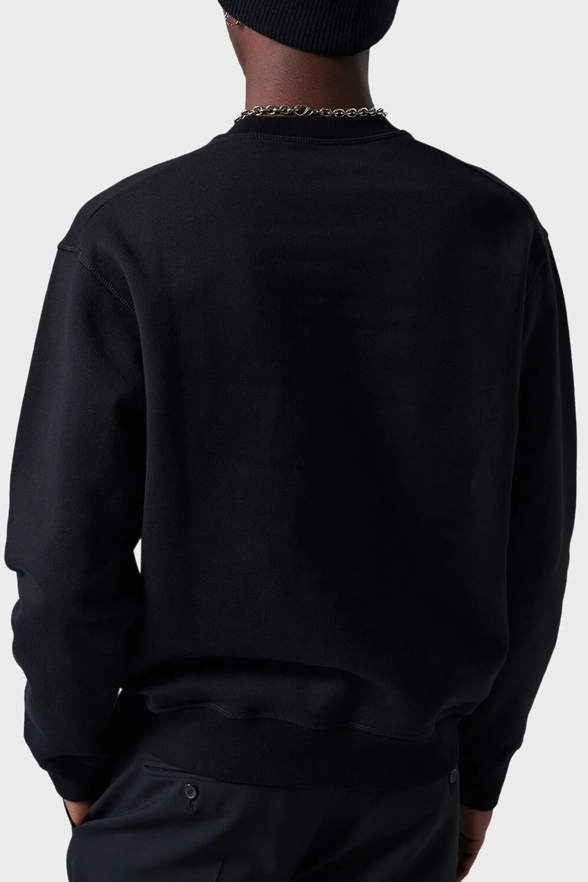 Dsquared2 Pamuklu Regular Fit Erkek Sweat S79GU0004 S25516 965 SİYAH-BEYAZ - 7