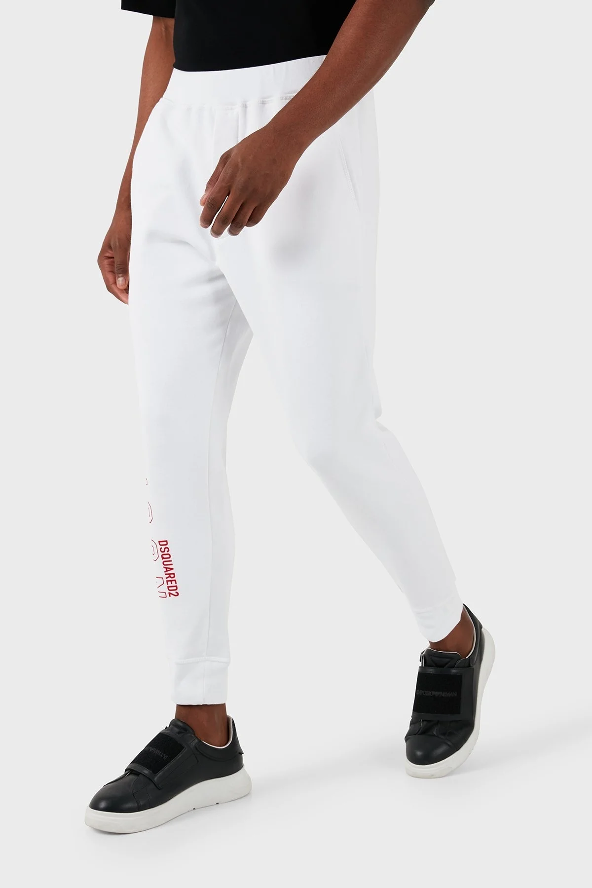 Dsquared2 Pamuklu Regular Fit Jogger Erkek Pantolon S79KA0041 S25516 964 BEYAZ - 2