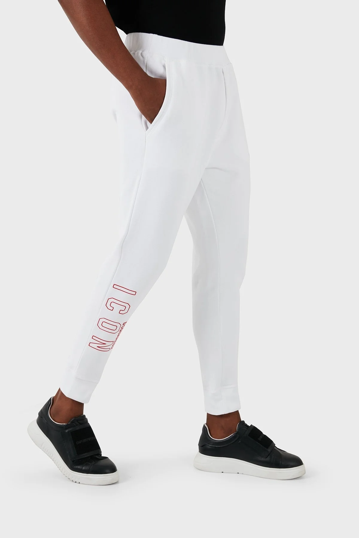 Dsquared2 Pamuklu Regular Fit Jogger Erkek Pantolon S79KA0041 S25516 964 BEYAZ - 3