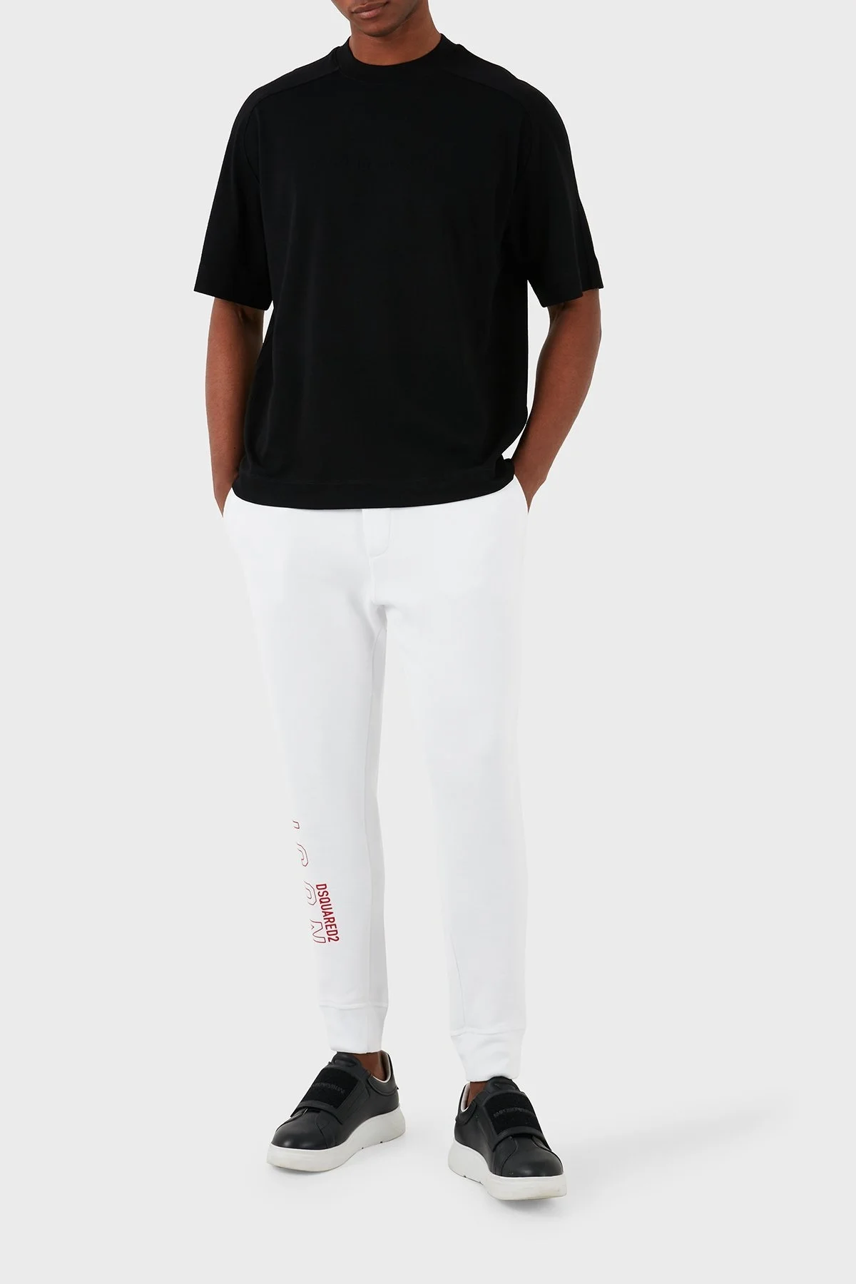 Dsquared2 Pamuklu Regular Fit Jogger Erkek Pantolon S79KA0041 S25516 964 BEYAZ - 5