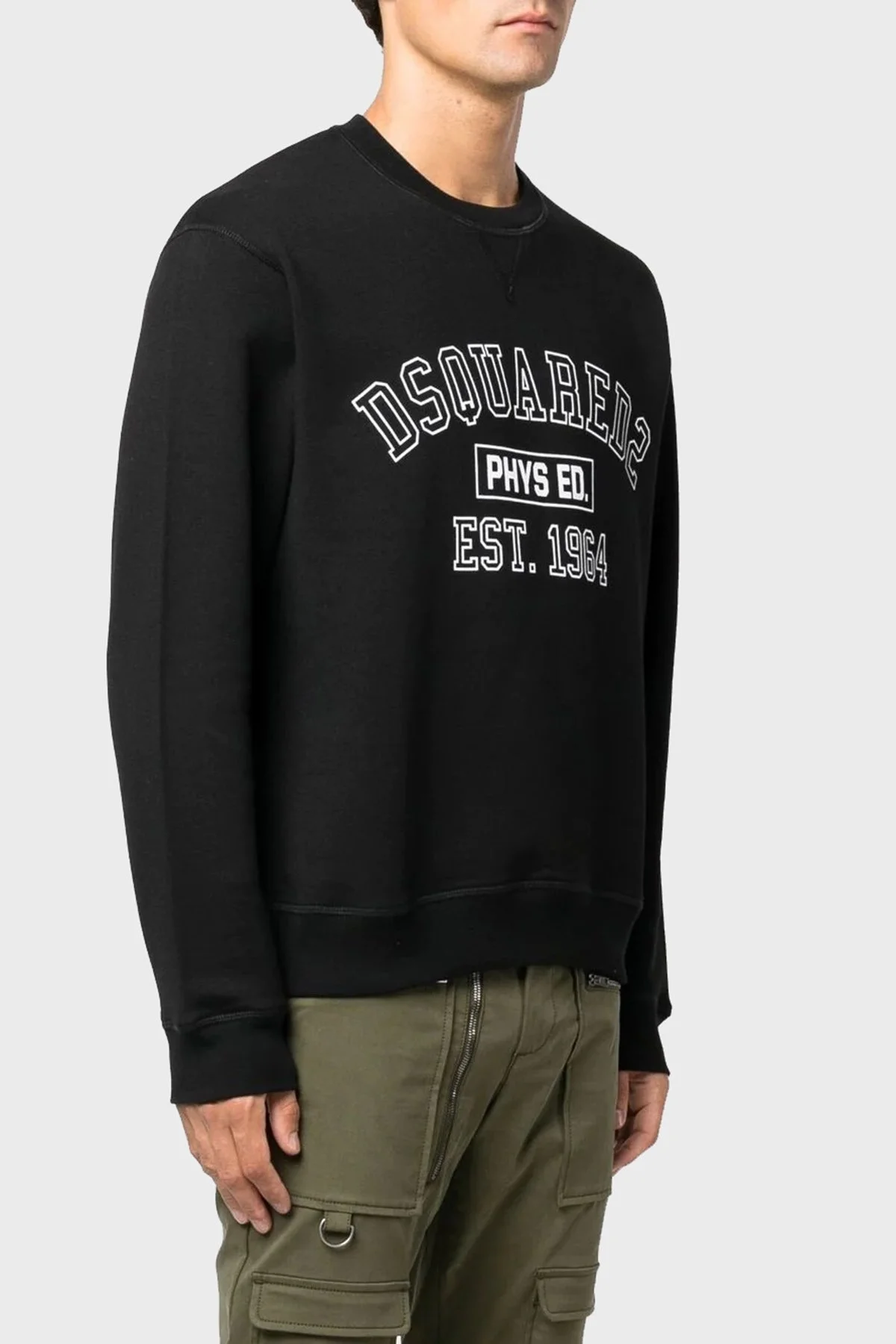 Dsquared2 Pamuklu Relaxed Fit Bisiklet Yaka Erkek Sweat S71GU0555 S25516 900 SİYAH - 1