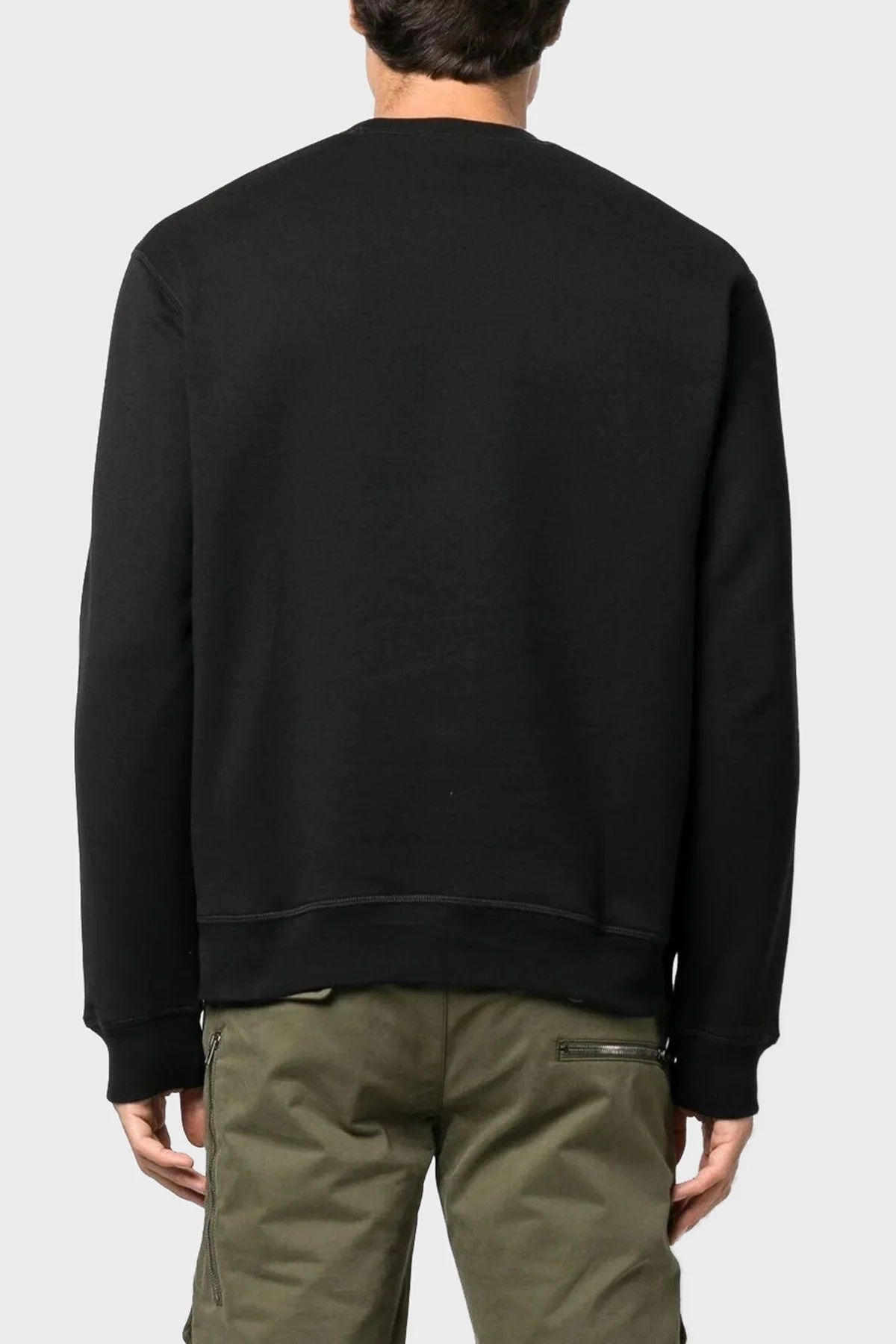 Dsquared2 Pamuklu Relaxed Fit Bisiklet Yaka Erkek Sweat S71GU0555 S25516 900 SİYAH - 3