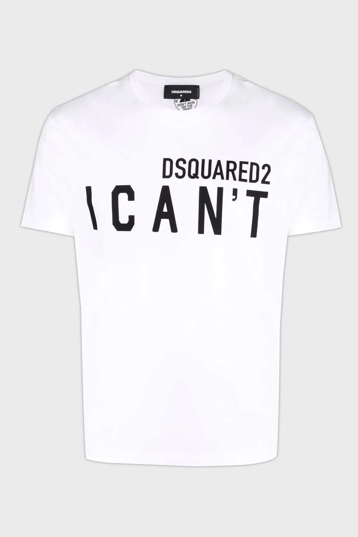 Dsquared2 Pamuklu Relaxed Fit Bisiklet Yaka Erkek T Shirt S74GD0859 S23009 100 BEYAZ - 5