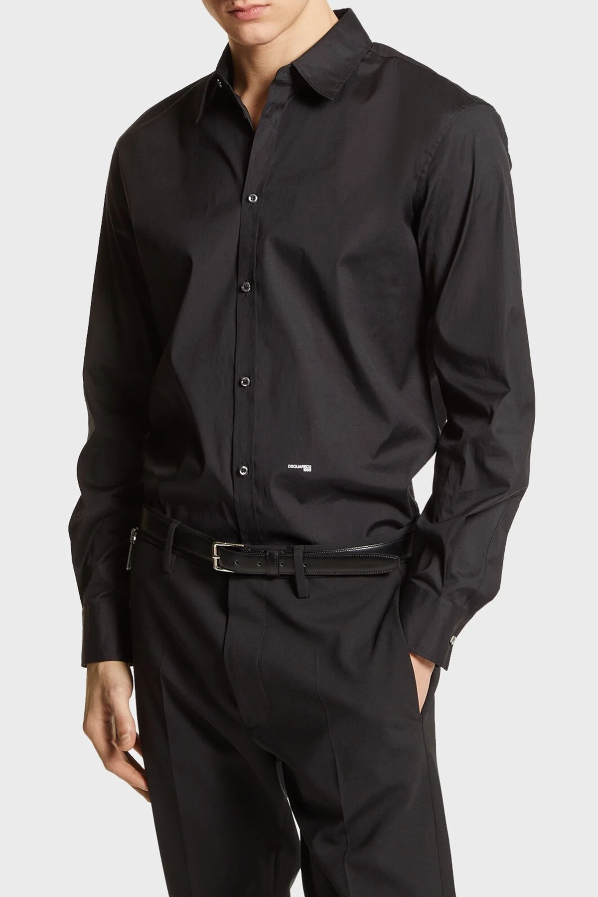 Dsquared2 Pamuklu Relaxed Fit Erkek Gömlek S74DM0659 S44131 900 SİYAH - 1