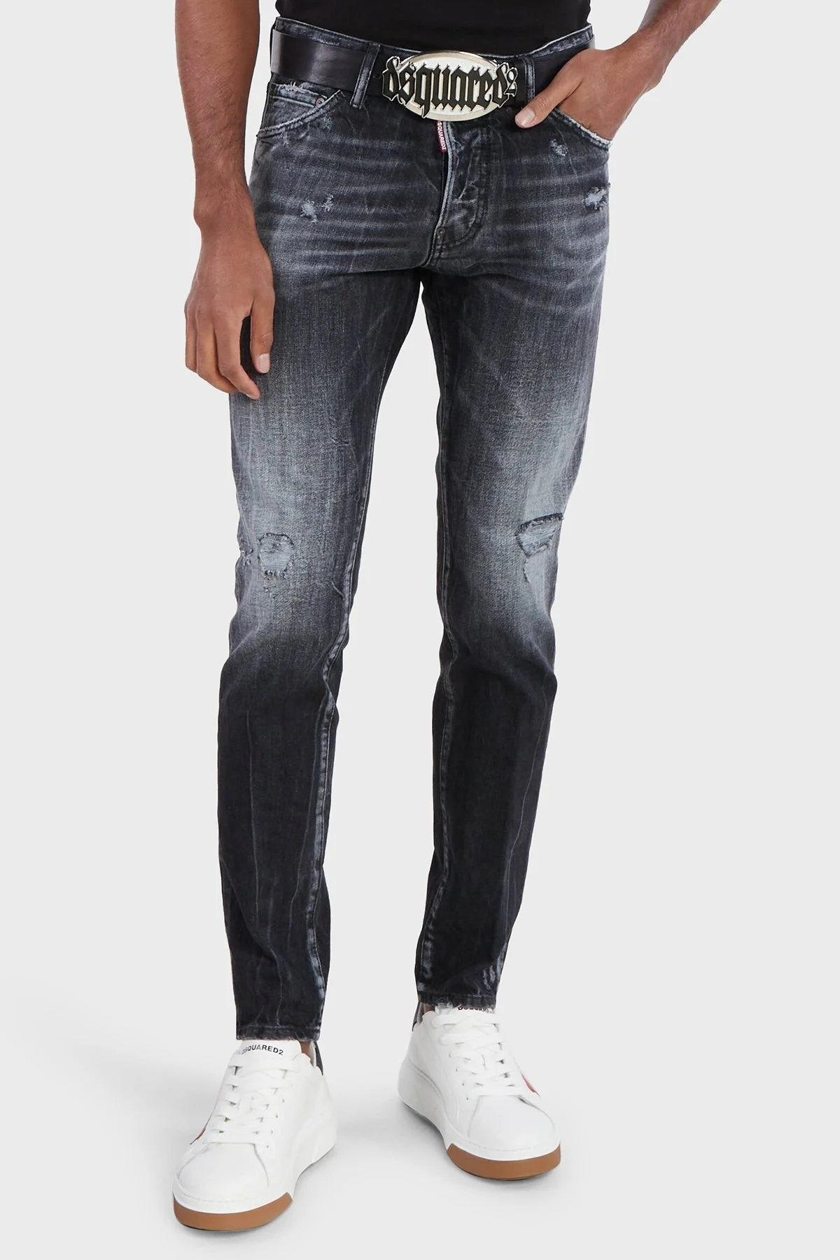 Dsquared2 Pamuklu Skinny Fit Dar Paça Jeans Erkek Kot Pantolon S71LB1376 S30890 900 FÜME - 1