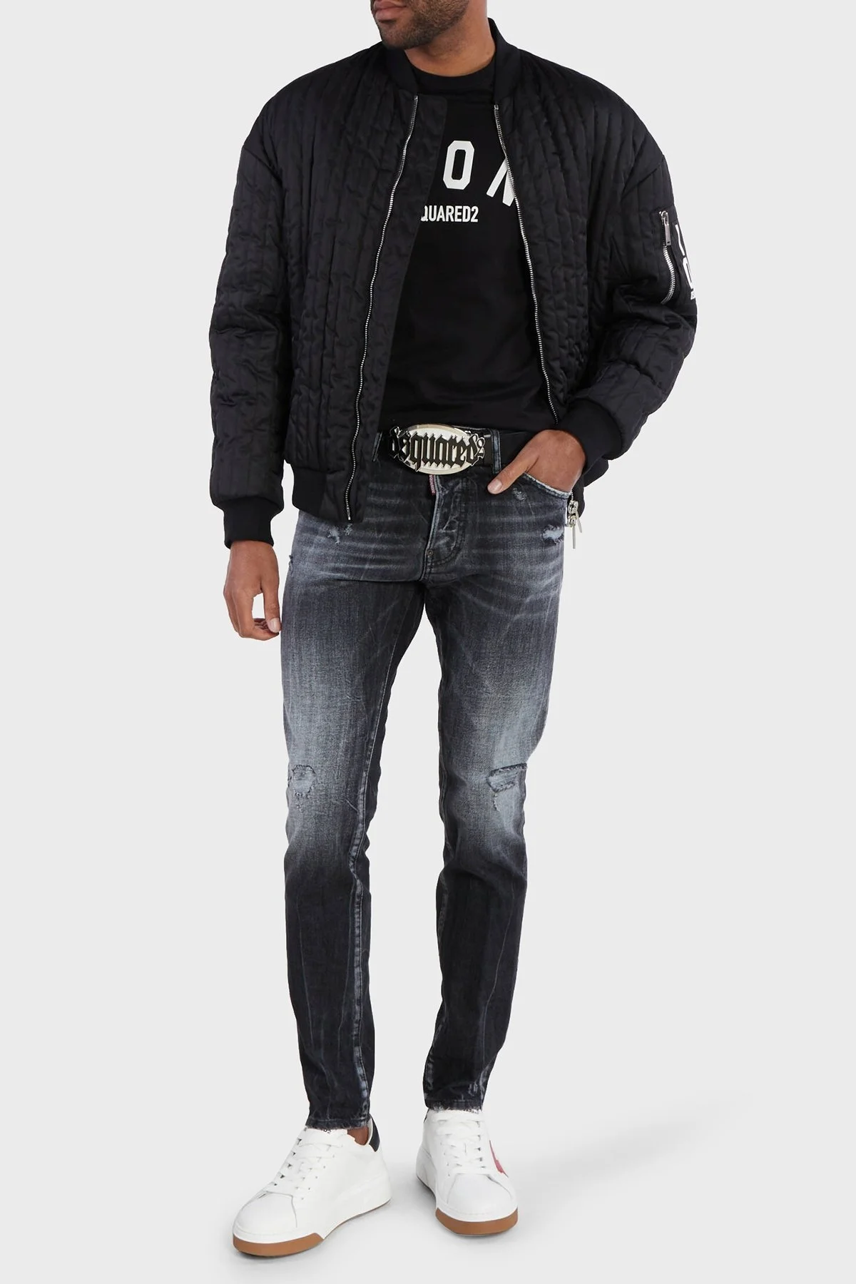 Dsquared2 Pamuklu Skinny Fit Dar Paça Jeans Erkek Kot Pantolon S71LB1376 S30890 900 FÜME - 3