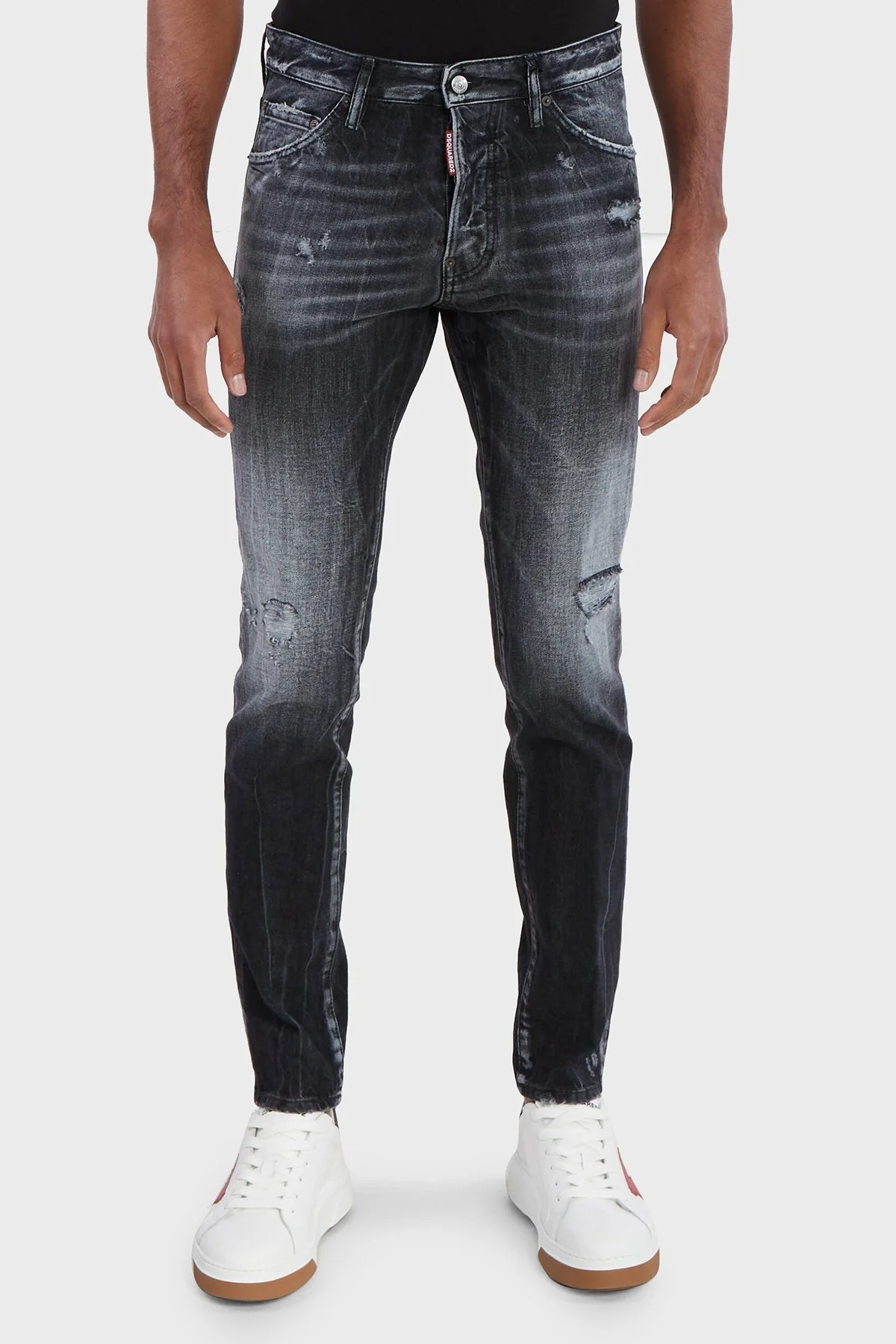 Dsquared2 Pamuklu Skinny Fit Dar Paça Jeans Erkek Kot Pantolon S71LB1376 S30890 900 FÜME - 5