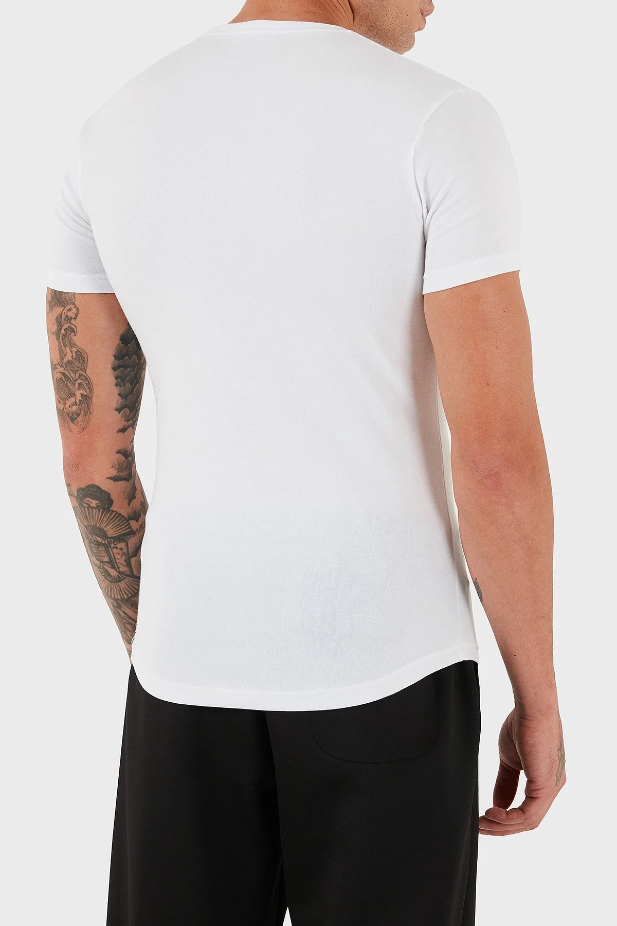 Dsquared2 Pamuklu Slim Fit Bisiklet Yaka Erkek T Shirt DCM370010 02 BEYAZ - 2