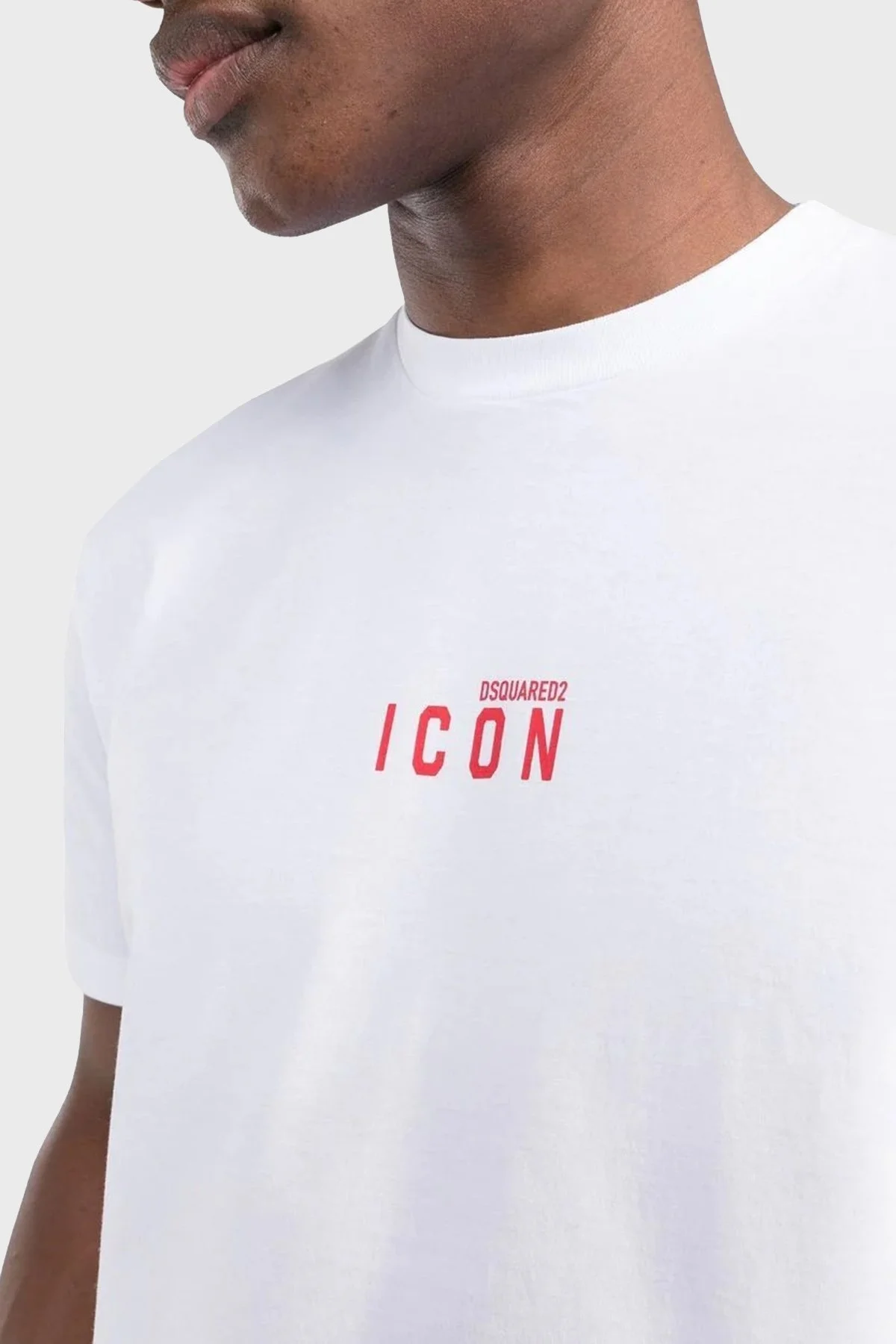 Dsquared2 Pamuklu Slim Fit Bisiklet Yaka Erkek T Shirt S79GC0010 S23009 997 BEYAZ - 2