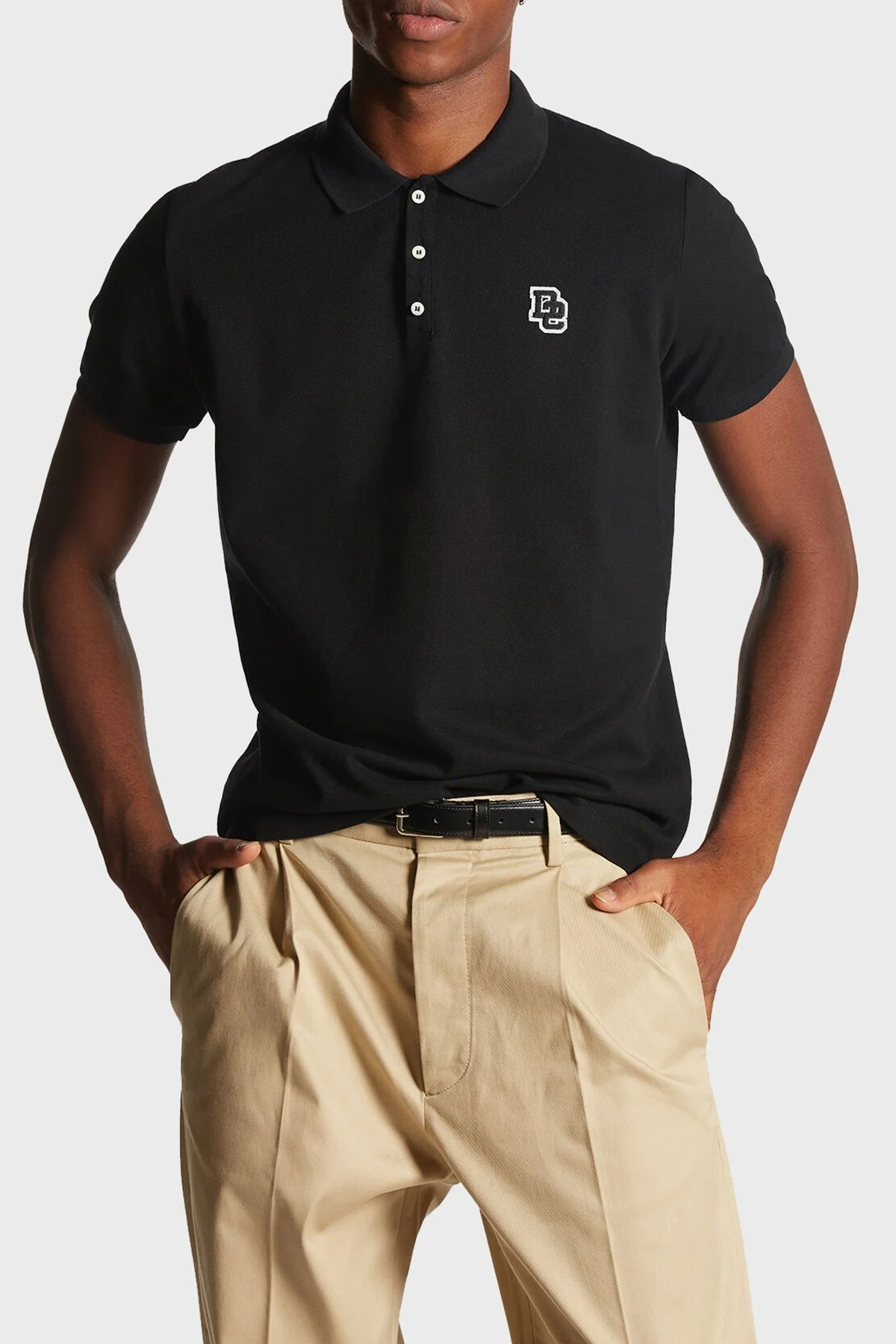 Dsquared2 Pamuklu Slim Fit Erkek Polo Yaka T Shirt S74GL0078 S22743 900 SİYAH - 1