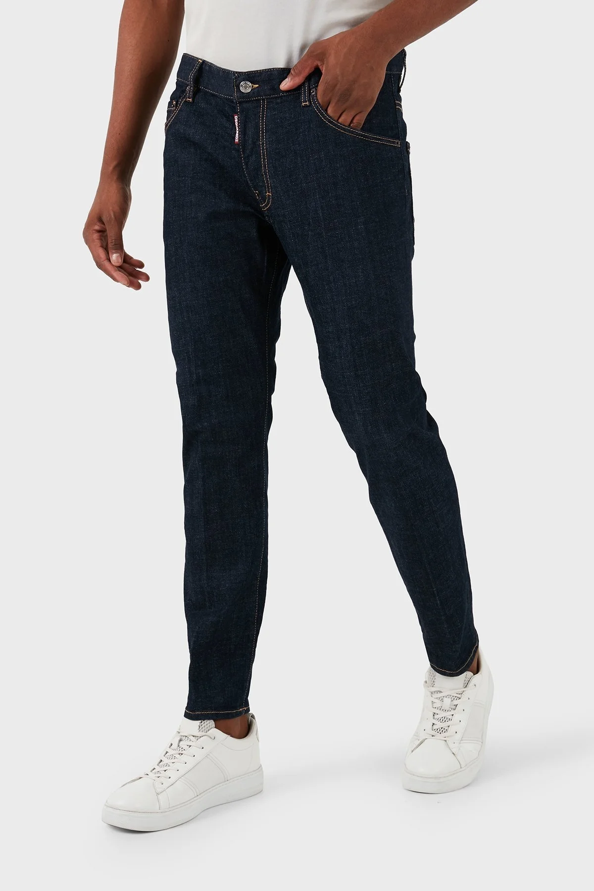 Dsquared2 Pamuklu Slim Skater Jeans Erkek Kot Pantolon S74LB1198 S30664 470 BEYAZ - 1