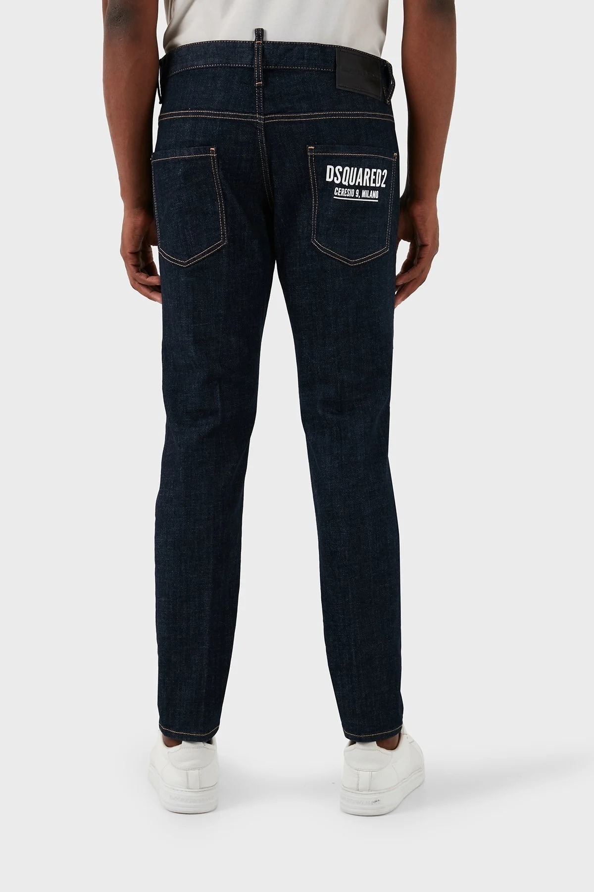 Dsquared2 Pamuklu Slim Skater Jeans Erkek Kot Pantolon S74LB1198 S30664 470 BEYAZ - 3