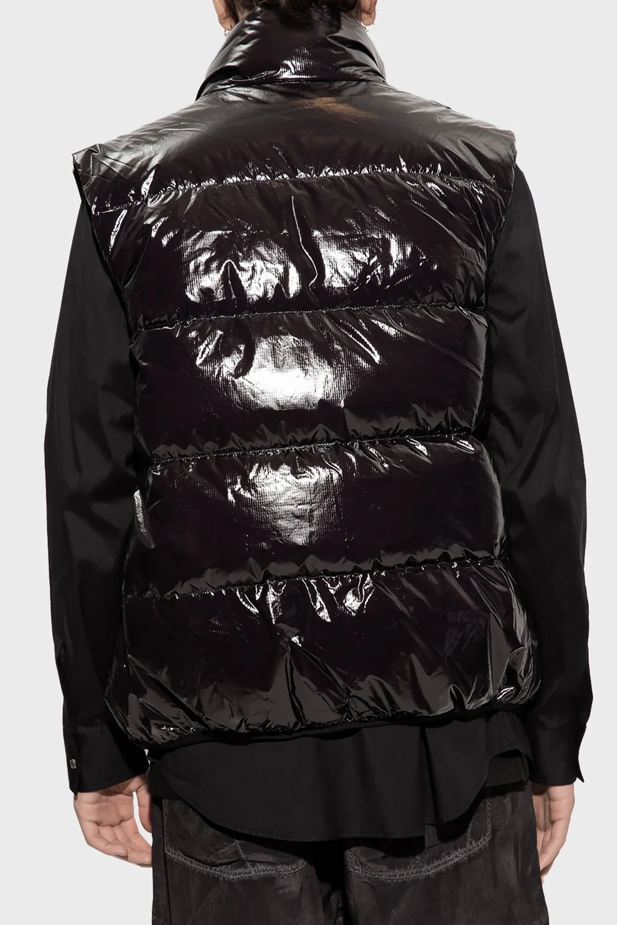 Dsquared2 Regular Fit Kuş Tüyü Dolgulu Dik Yaka Şişme Erkek Yelek S74FB0292 S54056 900 SİYAH - 3