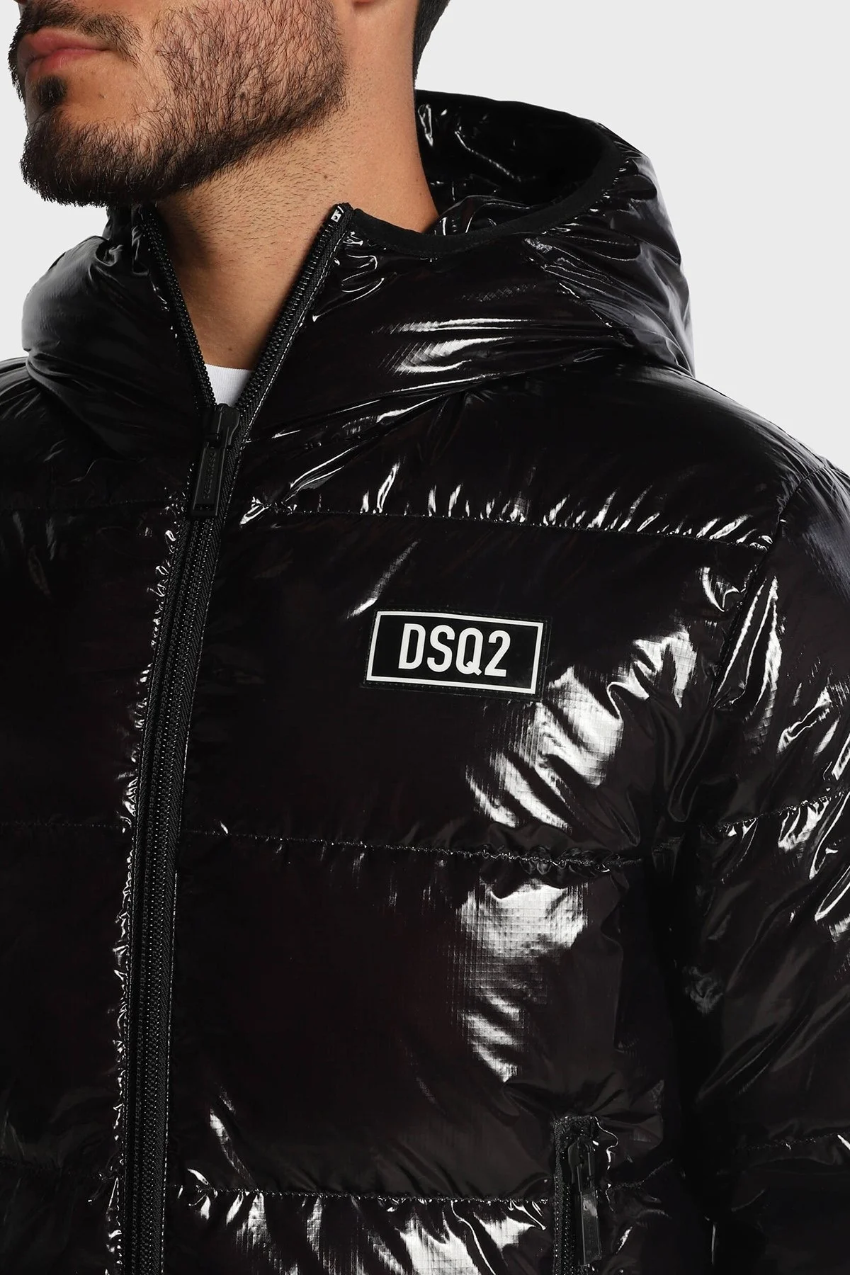 Dsquared2 Regular Fit Kuş Tüyü Dolgulu Kapüşonlu Şişme Erkek Mont S74AM1322 S54056 900 SİYAH - 3