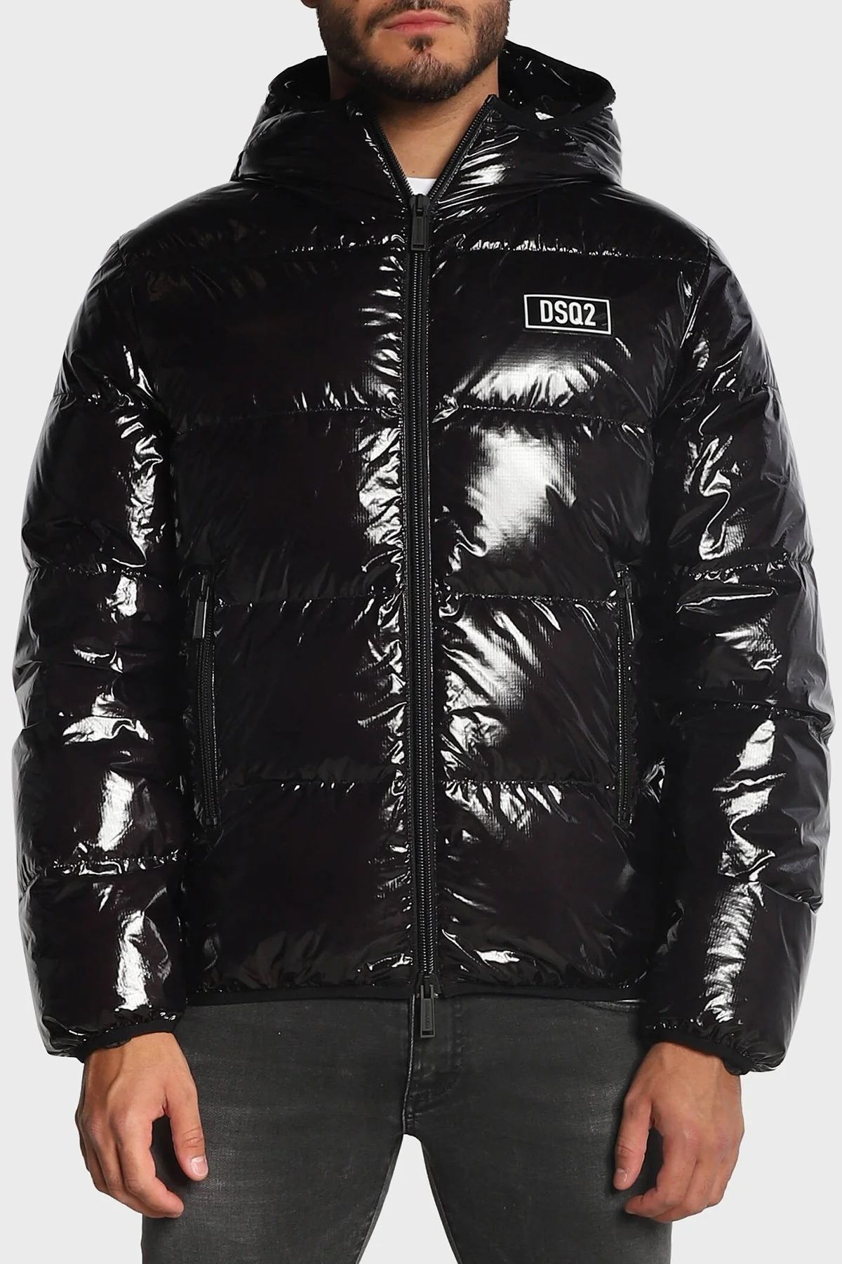 Dsquared2 Regular Fit Kuş Tüyü Dolgulu Kapüşonlu Şişme Erkek Mont S74AM1322 S54056 900 SİYAH - 4